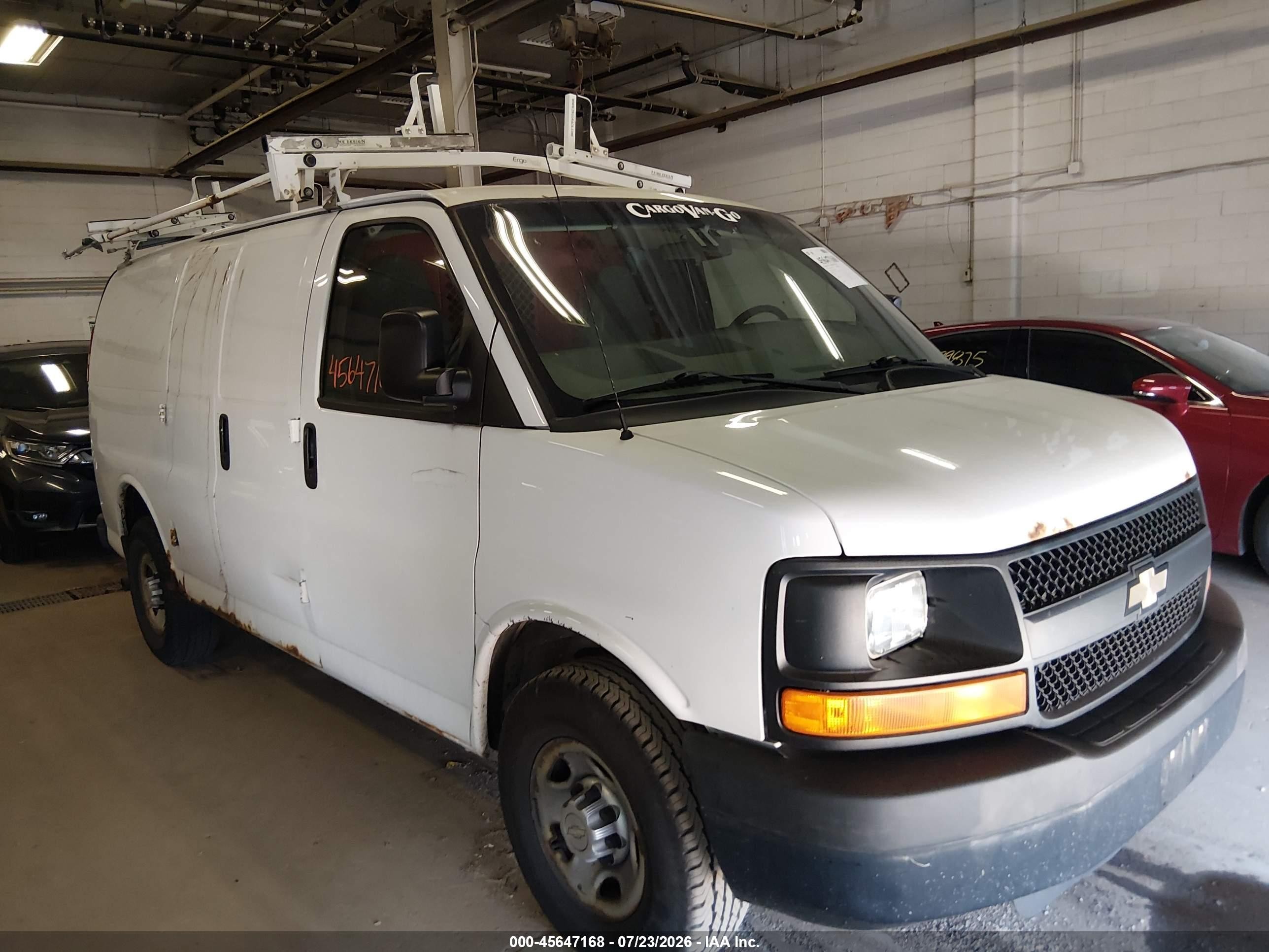 2013 Chevrolet Express 2500 Work Van White vin: 1GCWGFBA3D1186969
