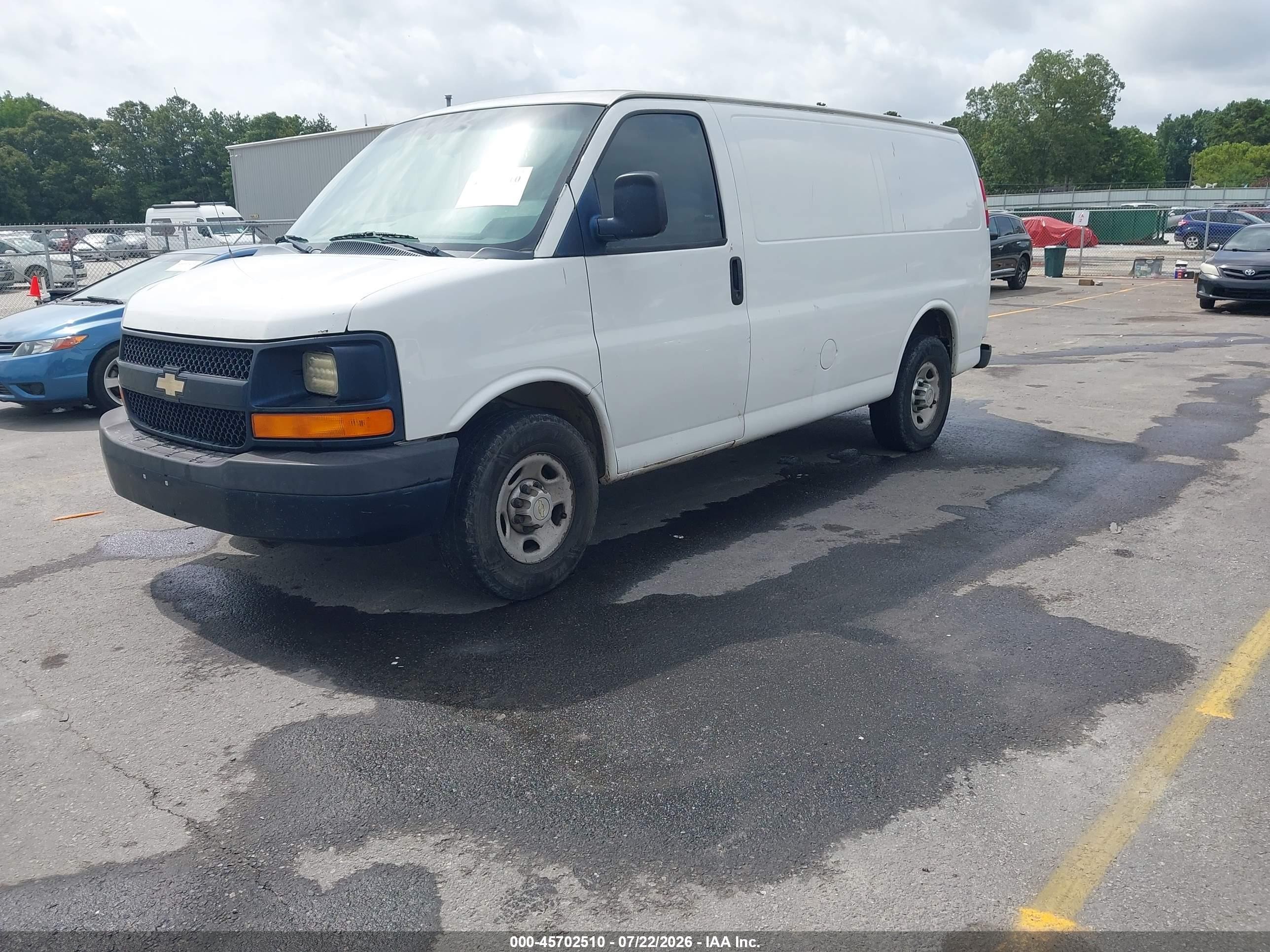 2013 Chevrolet Express 2500 Work Van White vin: 1GCWGFBA4D1179271