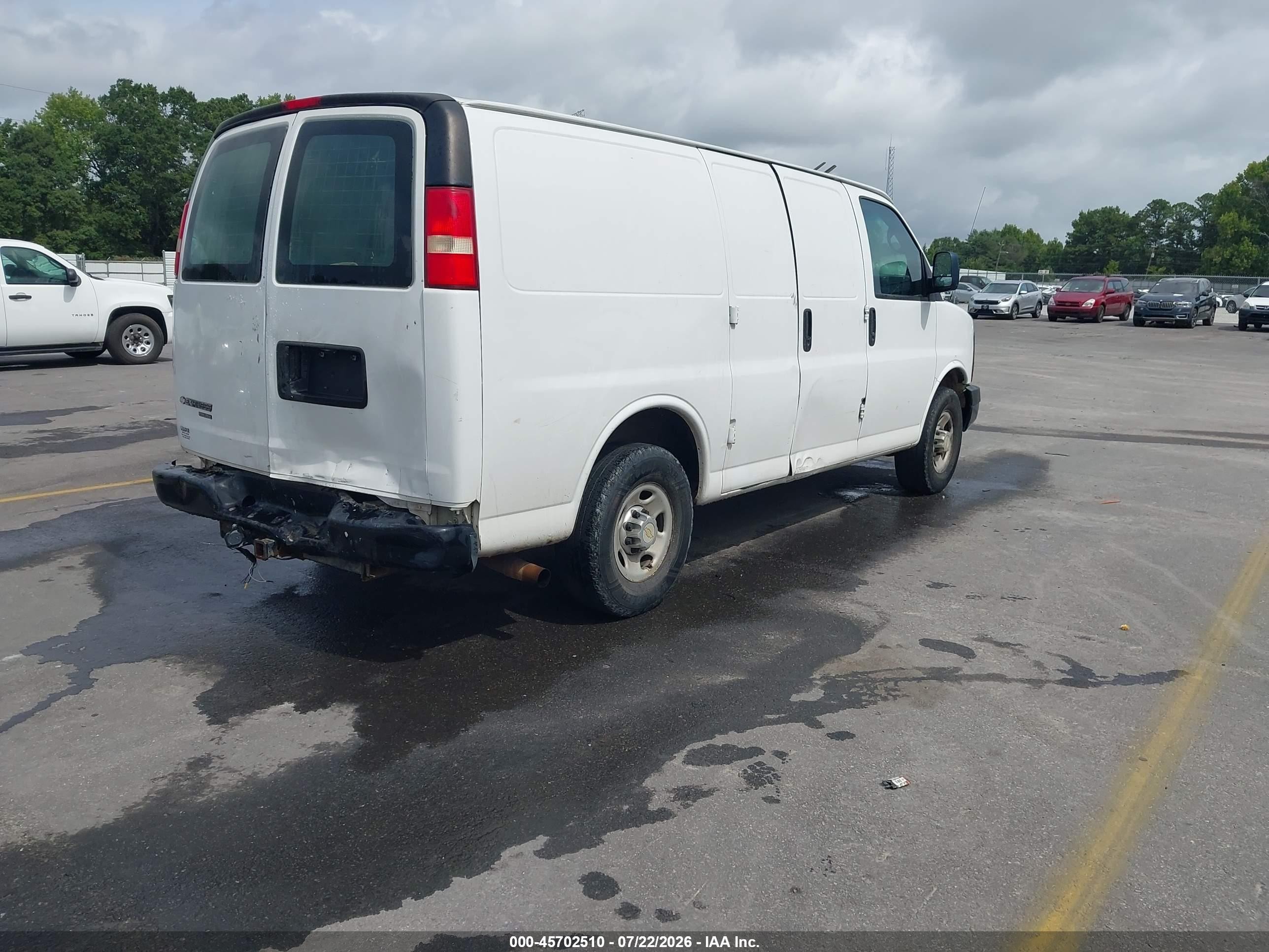 2013 Chevrolet Express 2500 Work Van White vin: 1GCWGFBA4D1179271