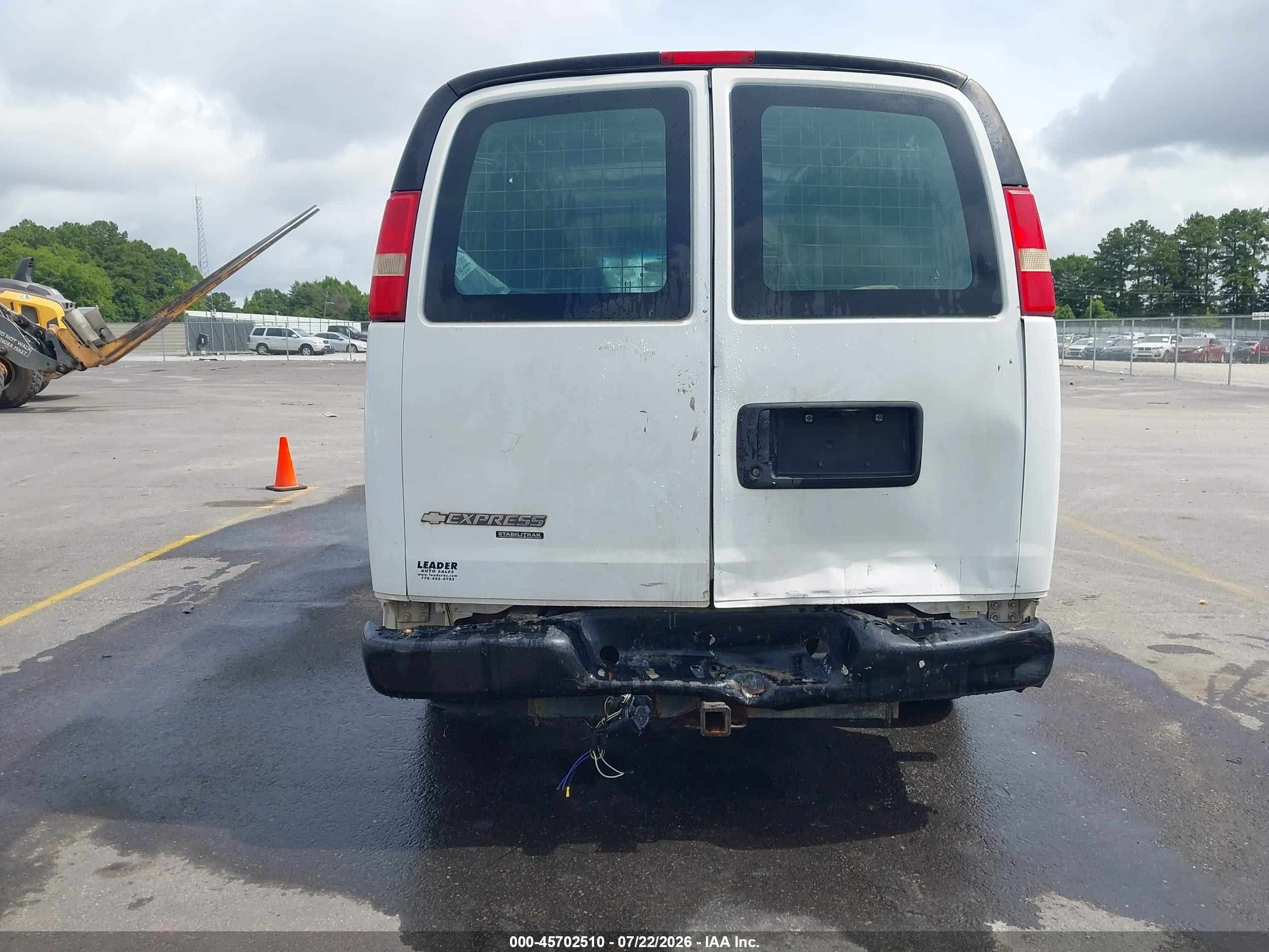 2013 Chevrolet Express 2500 Work Van White vin: 1GCWGFBA4D1179271