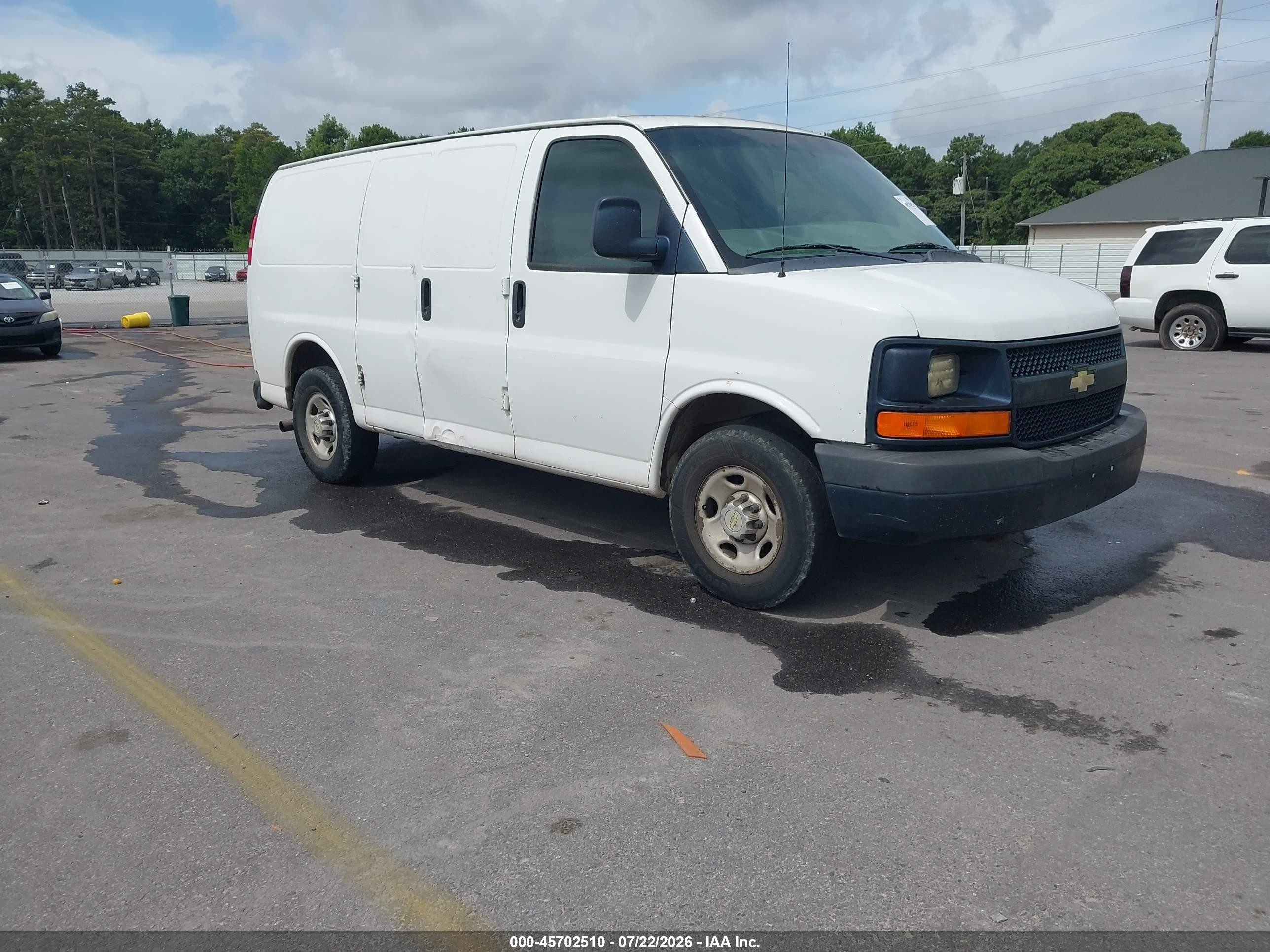 2013 Chevrolet Express 2500 Work Van White vin: 1GCWGFBA4D1179271