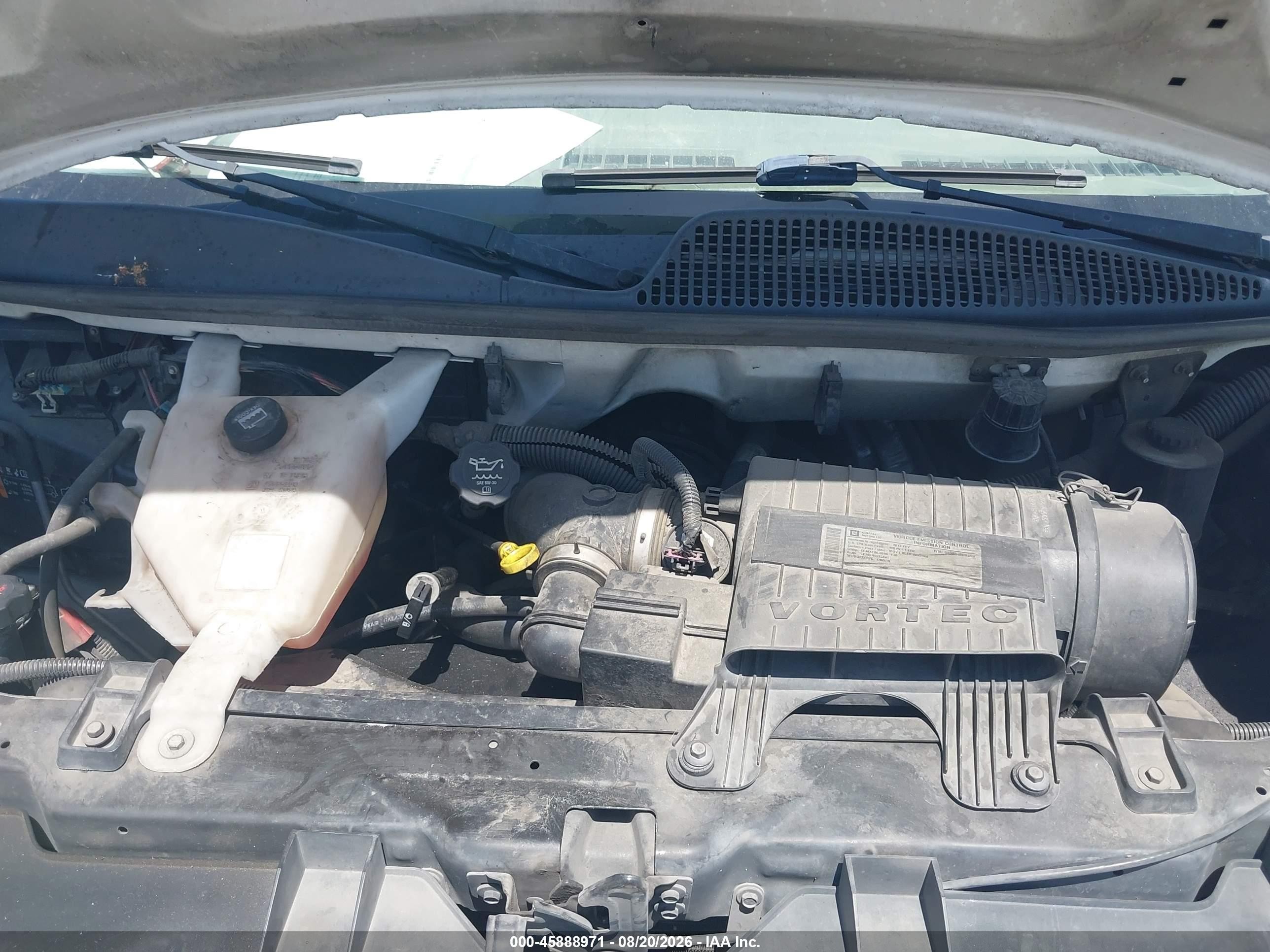 2012 Chevrolet Express 2500 Work Van Белый vin: 1GCWGFBA6C1165404