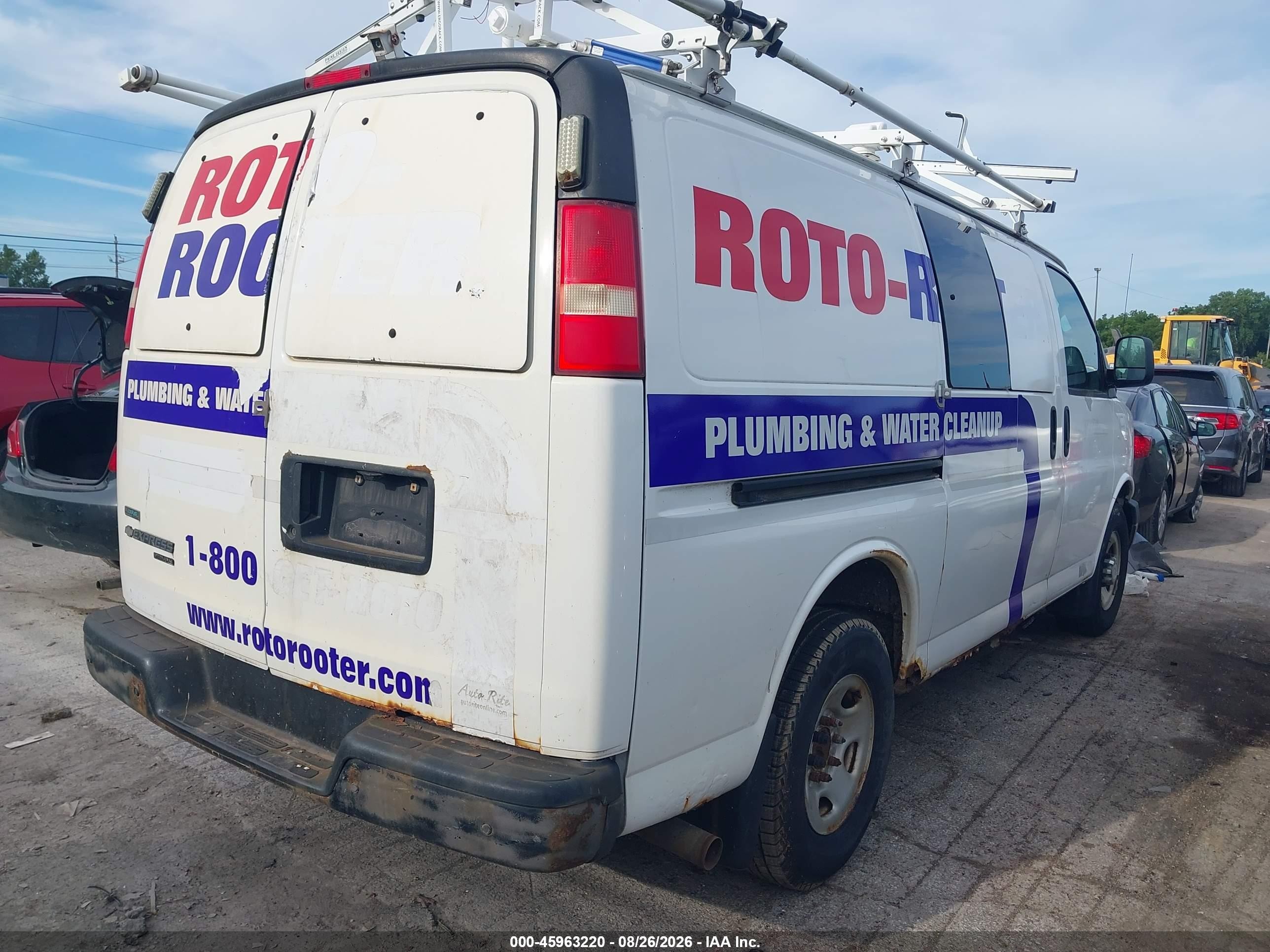 2011 Chevrolet Express 2500 Work Van White vin: 1GCWGFBA7B1169413