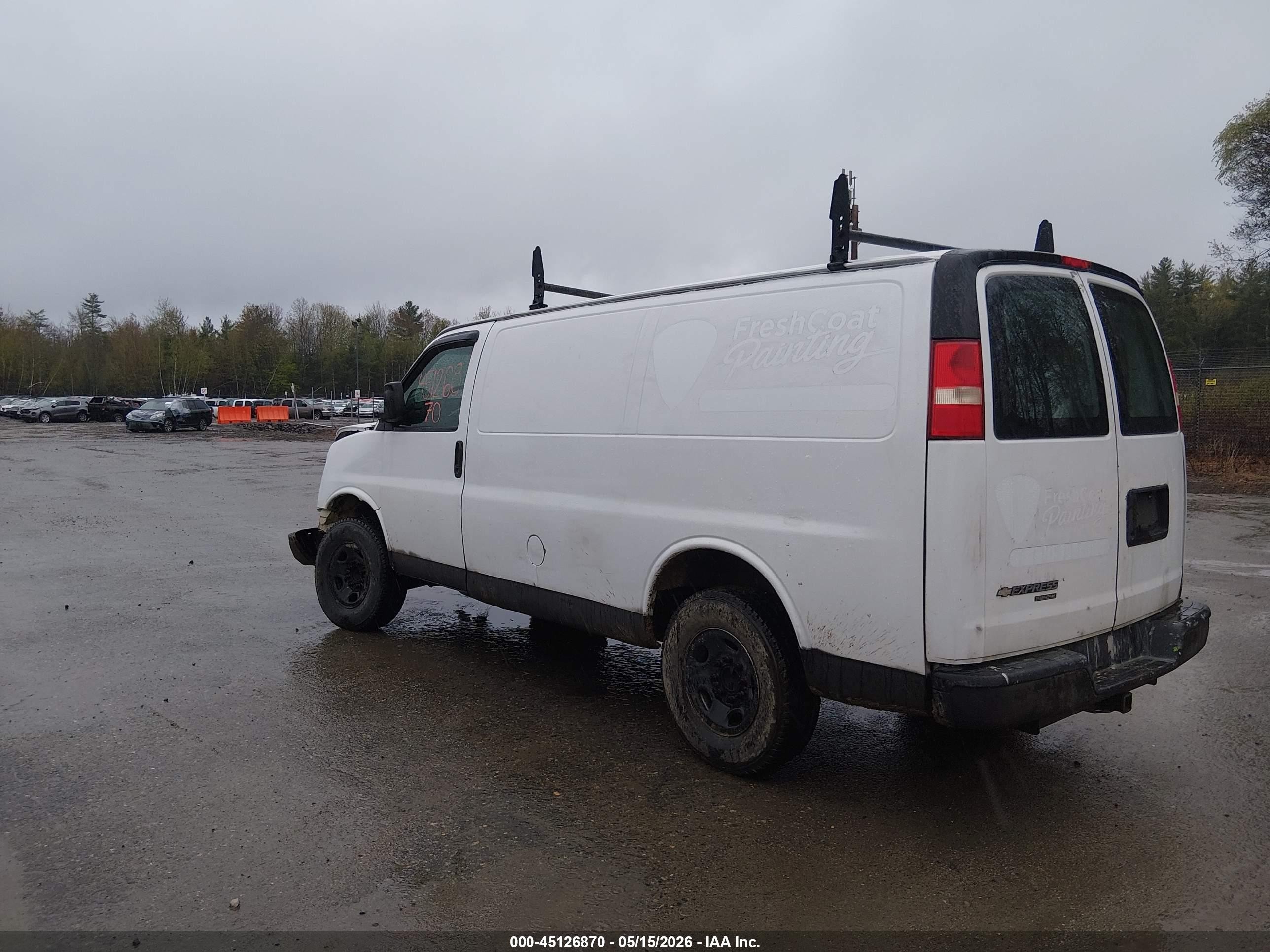 2013 Chevrolet Express 2500 Work Van White vin: 1GCWGFBA7D1105438