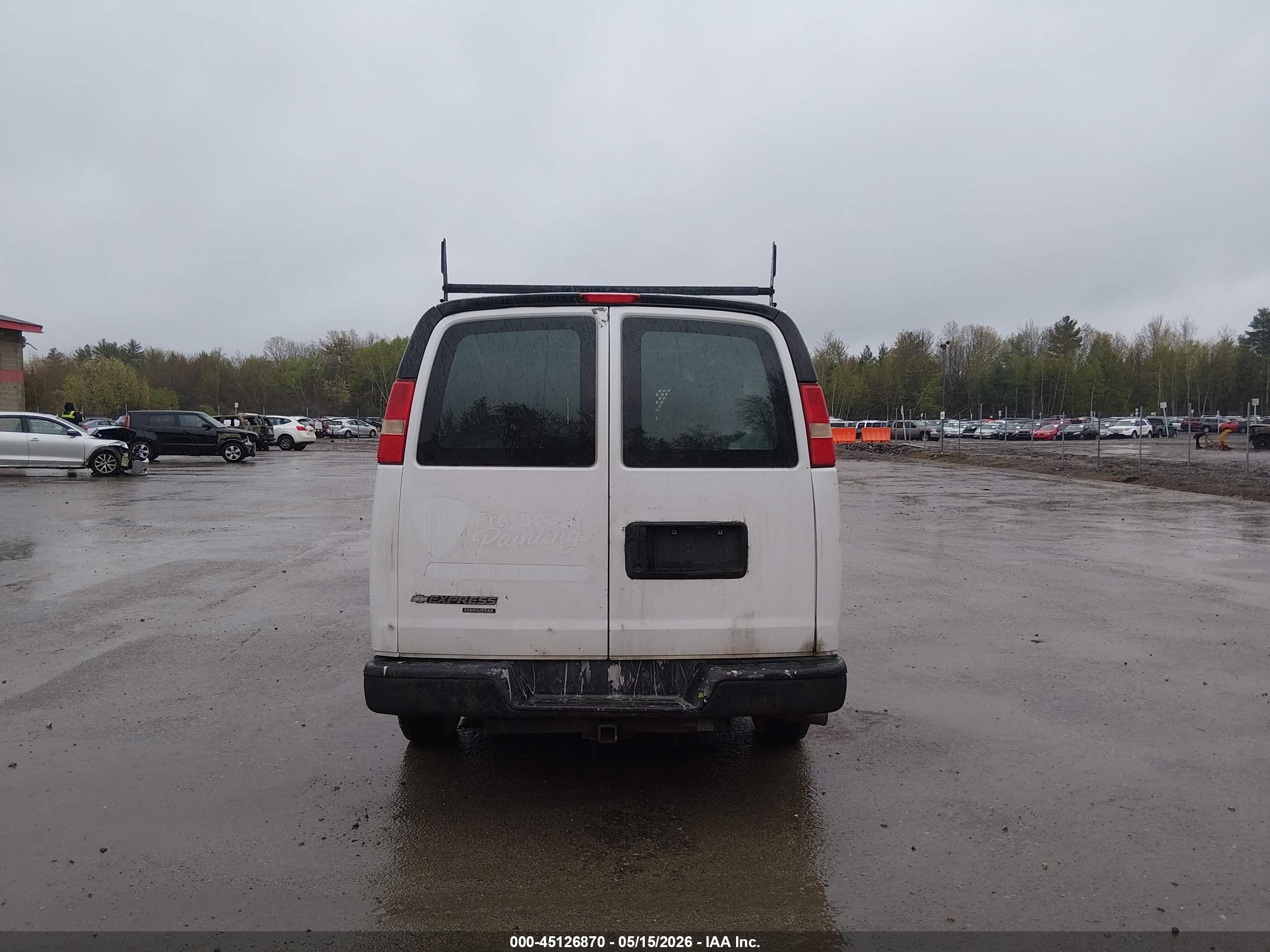 2013 Chevrolet Express 2500 Work Van White vin: 1GCWGFBA7D1105438