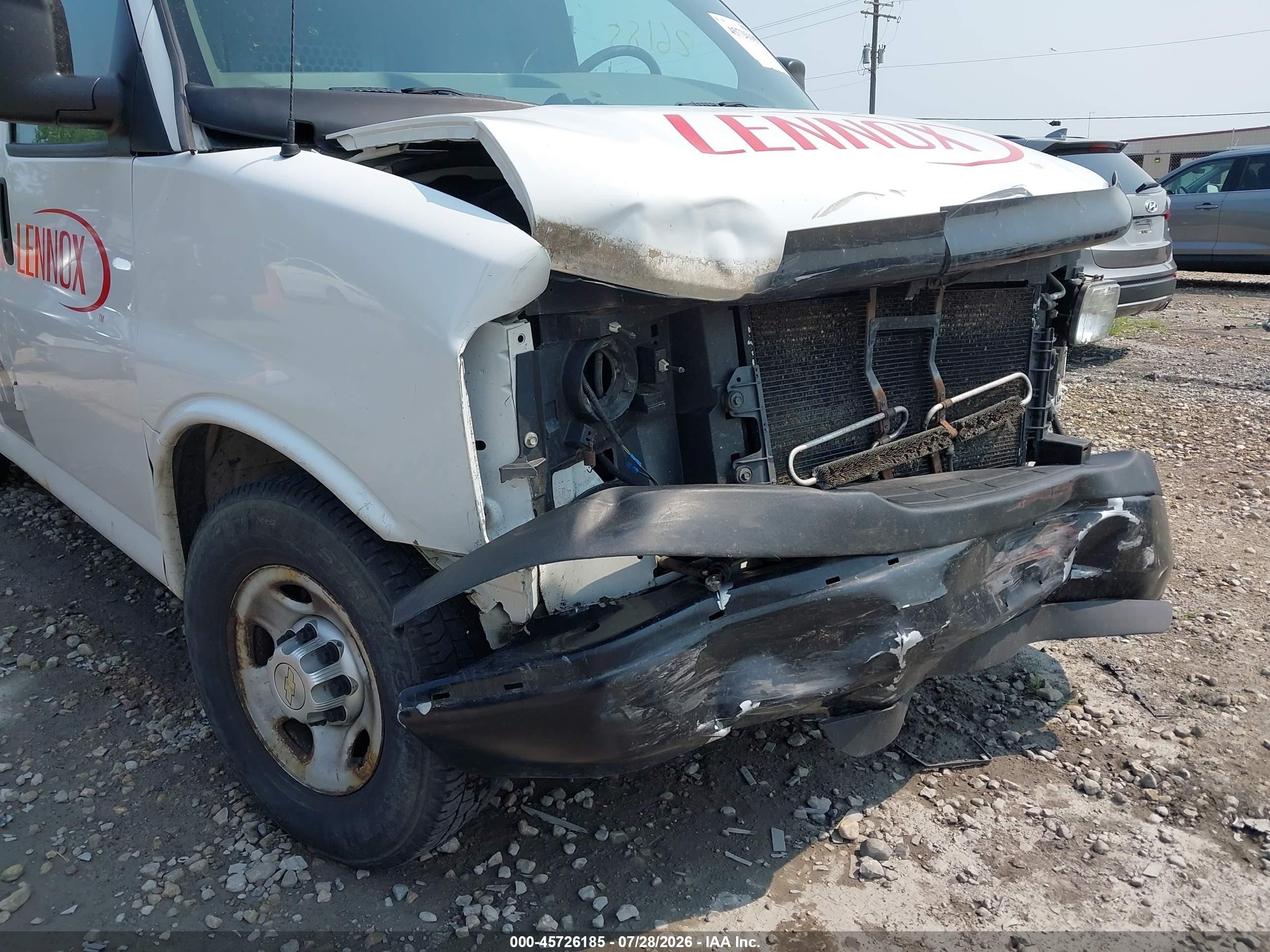 2013 Chevrolet Express 2500 Work Van Белый vin: 1GCWGFBA8D1130297