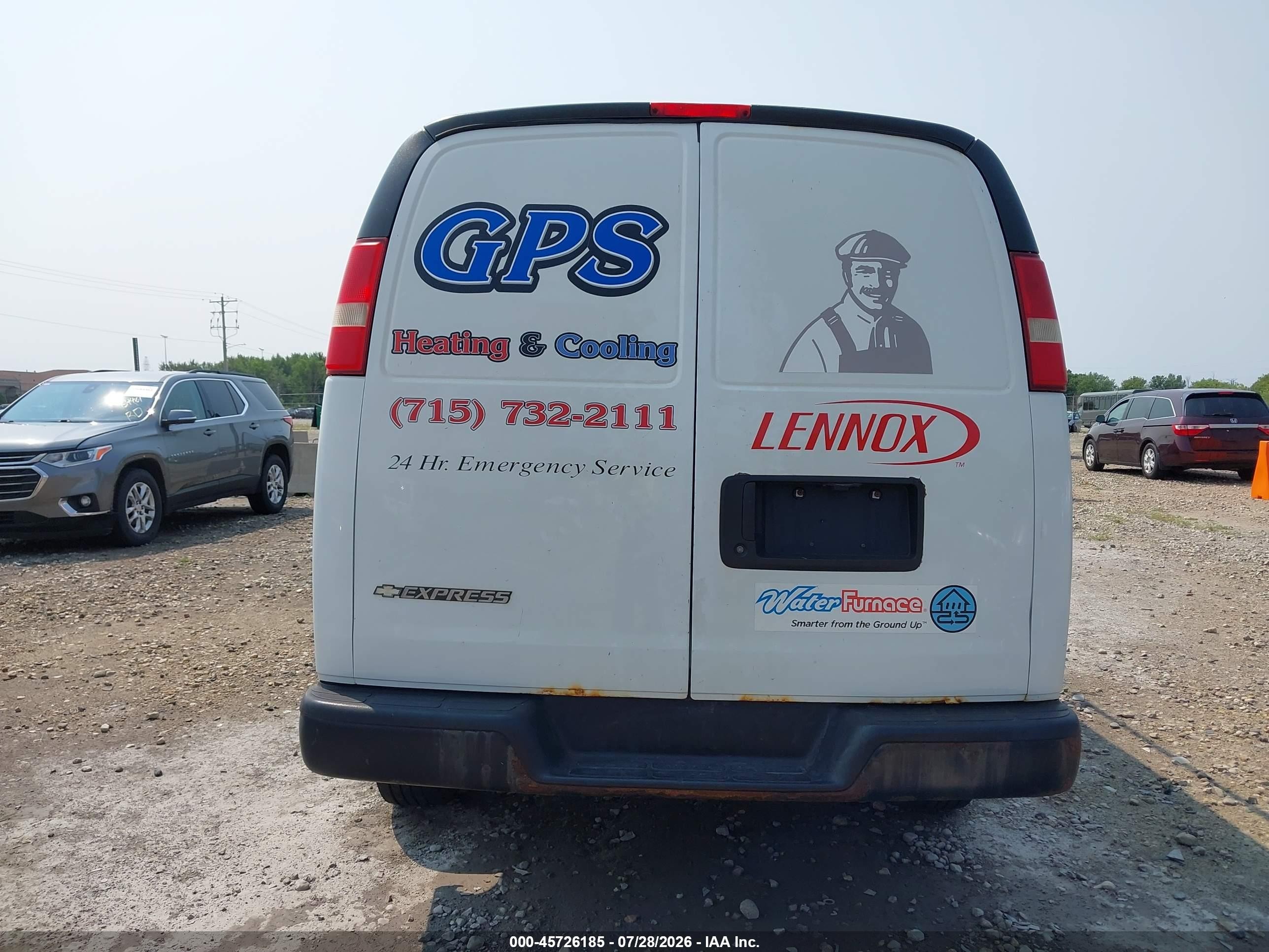2013 Chevrolet Express 2500 Work Van Белый vin: 1GCWGFBA8D1130297