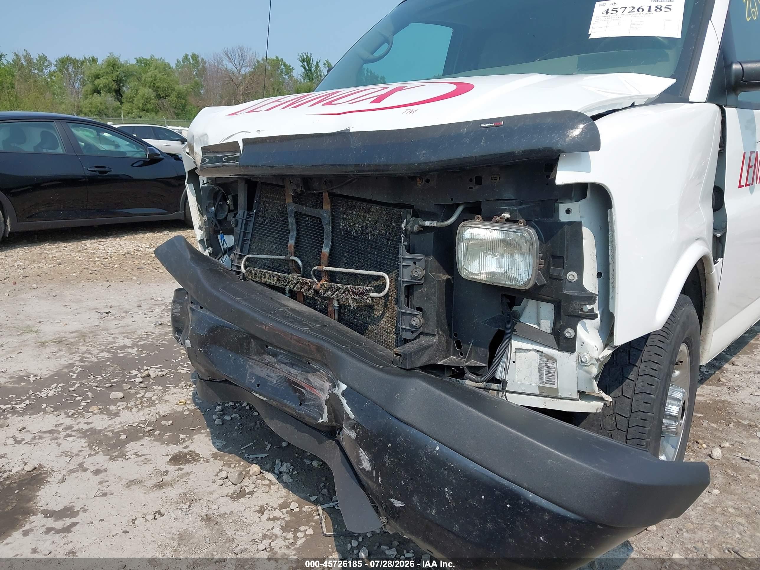 2013 Chevrolet Express 2500 Work Van Белый vin: 1GCWGFBA8D1130297