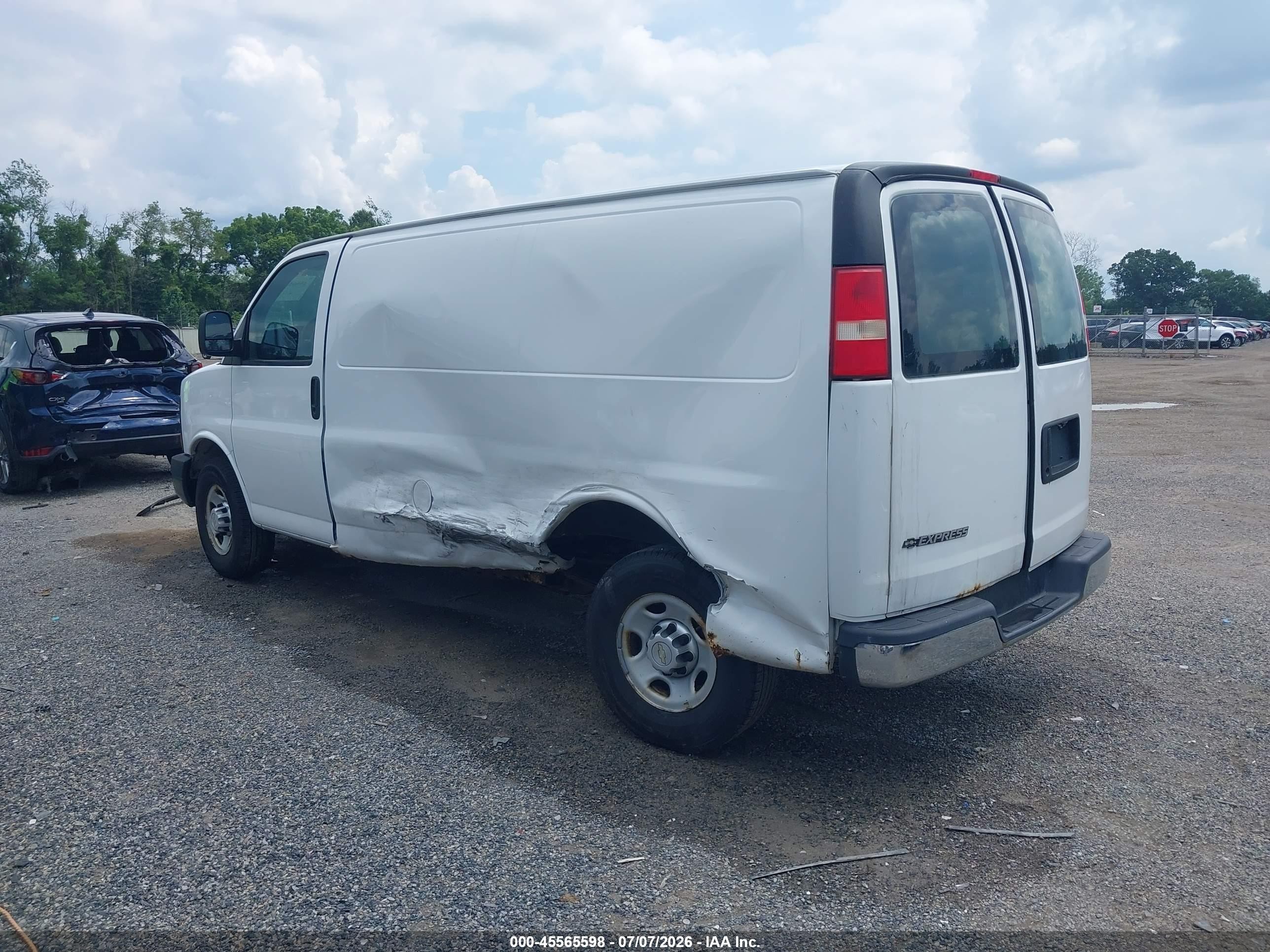 2013 Chevrolet Express 2500 Work Van White vin: 1GCWGFCA0D1112701