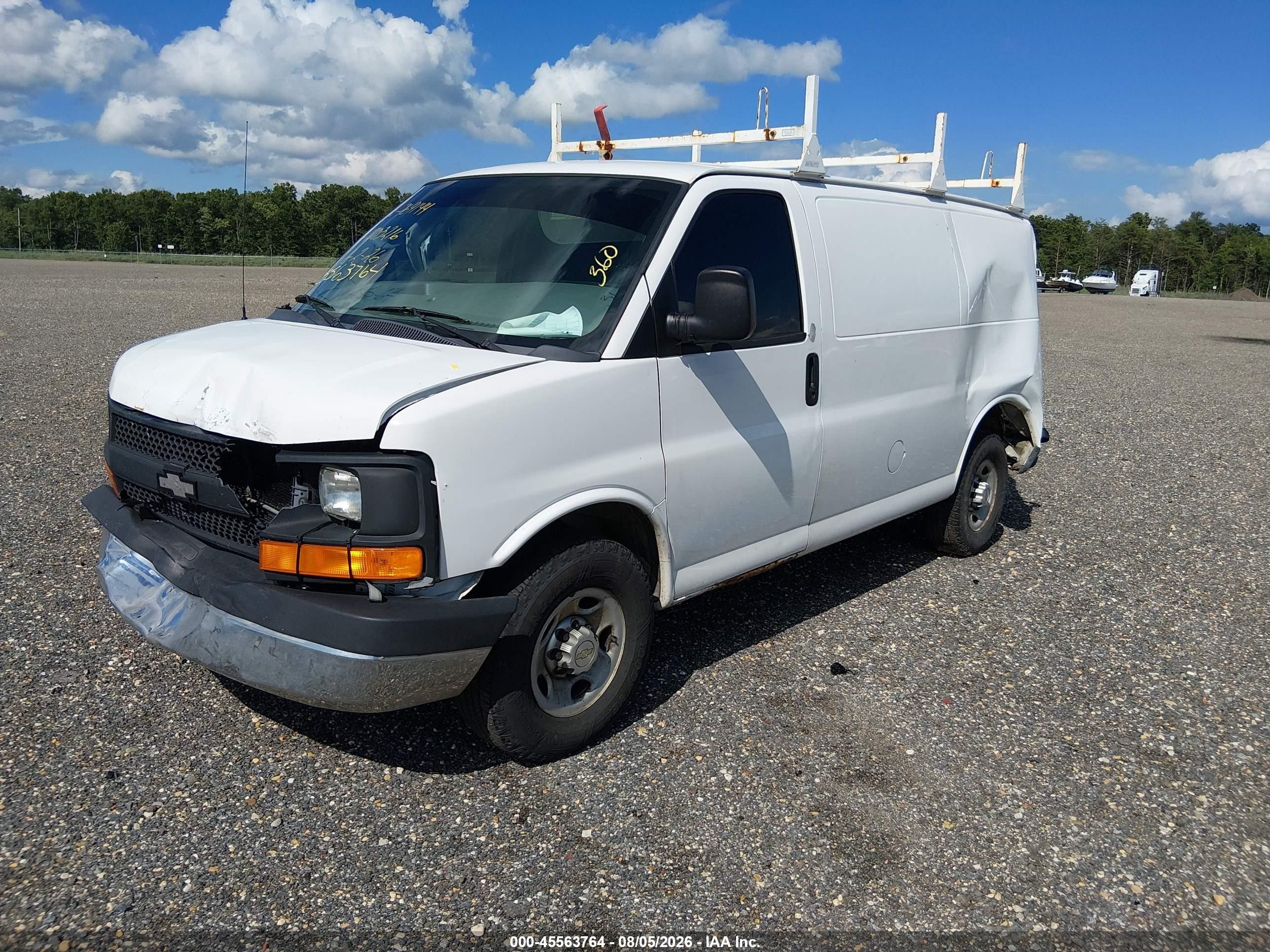 2012 Chevrolet Express 2500 Work Van White vin: 1GCWGFCA1C1203216