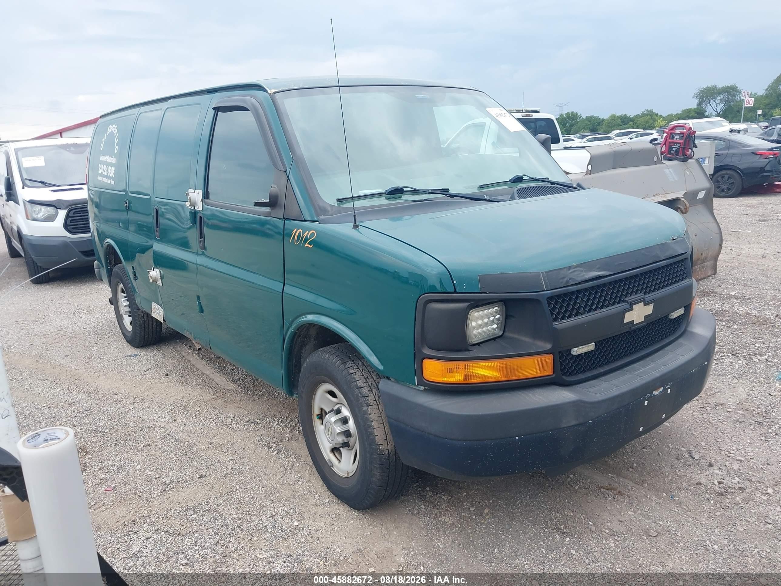 2013 Chevrolet Express 2500 Work Van Green vin: 1GCWGFCA1D1126249