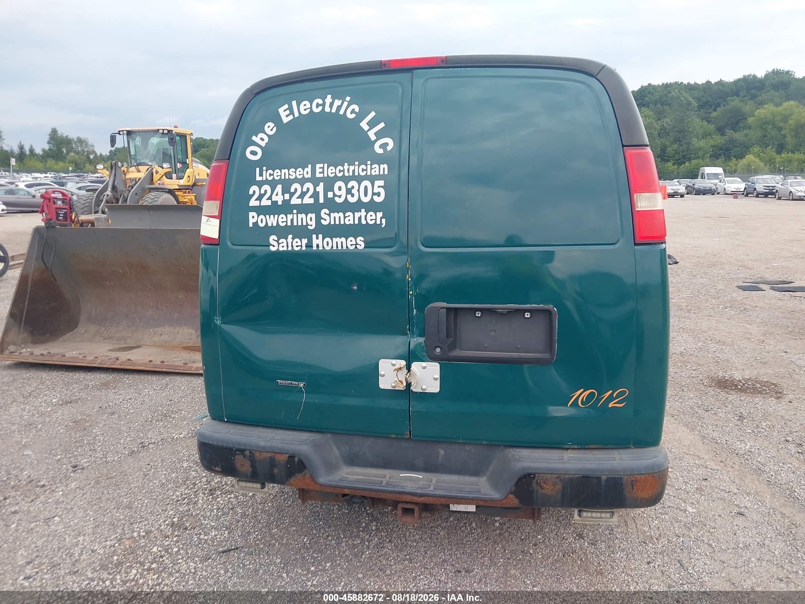 2013 Chevrolet Express 2500 Work Van Green vin: 1GCWGFCA1D1126249