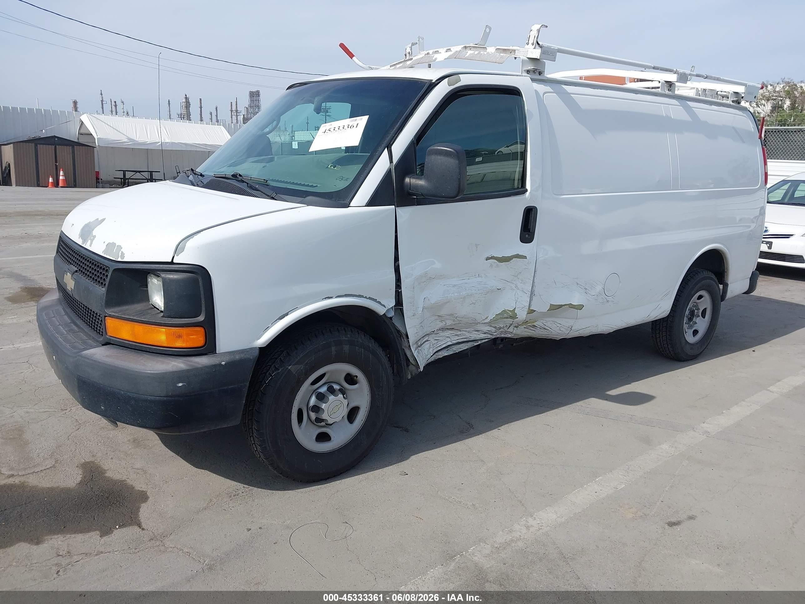 2013 Chevrolet Express 2500 Work Van White vin: 1GCWGFCA1D1132729