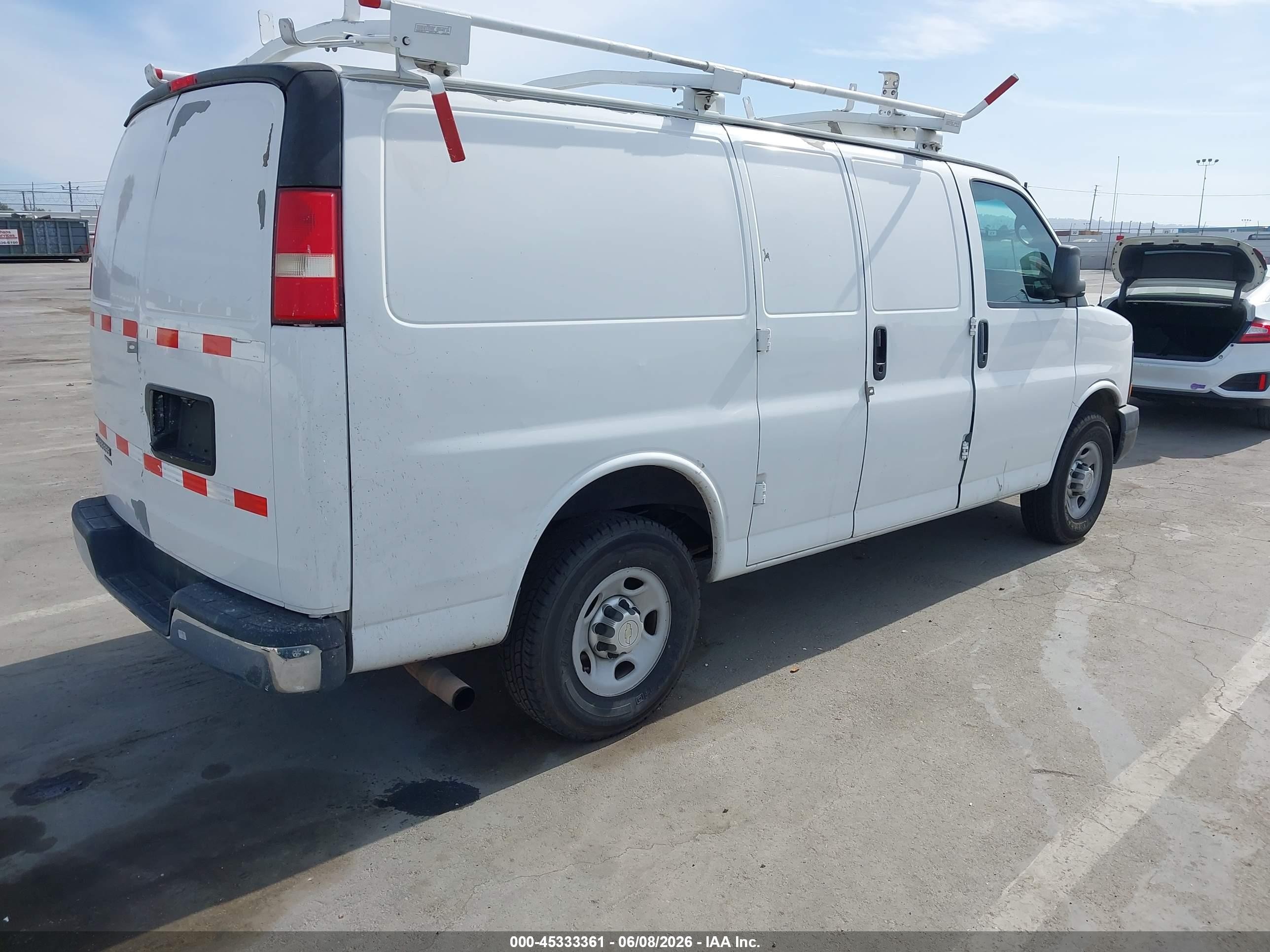 2013 Chevrolet Express 2500 Work Van White vin: 1GCWGFCA1D1132729