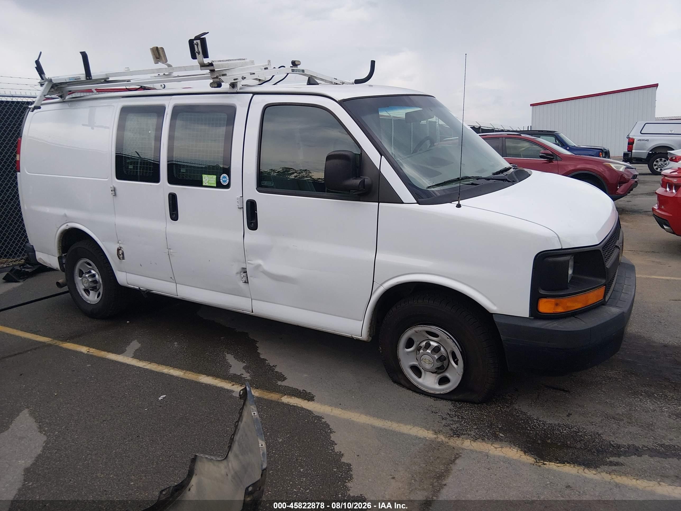 2013 Chevrolet Express 2500 Work Van White vin: 1GCWGFCA1D1146808