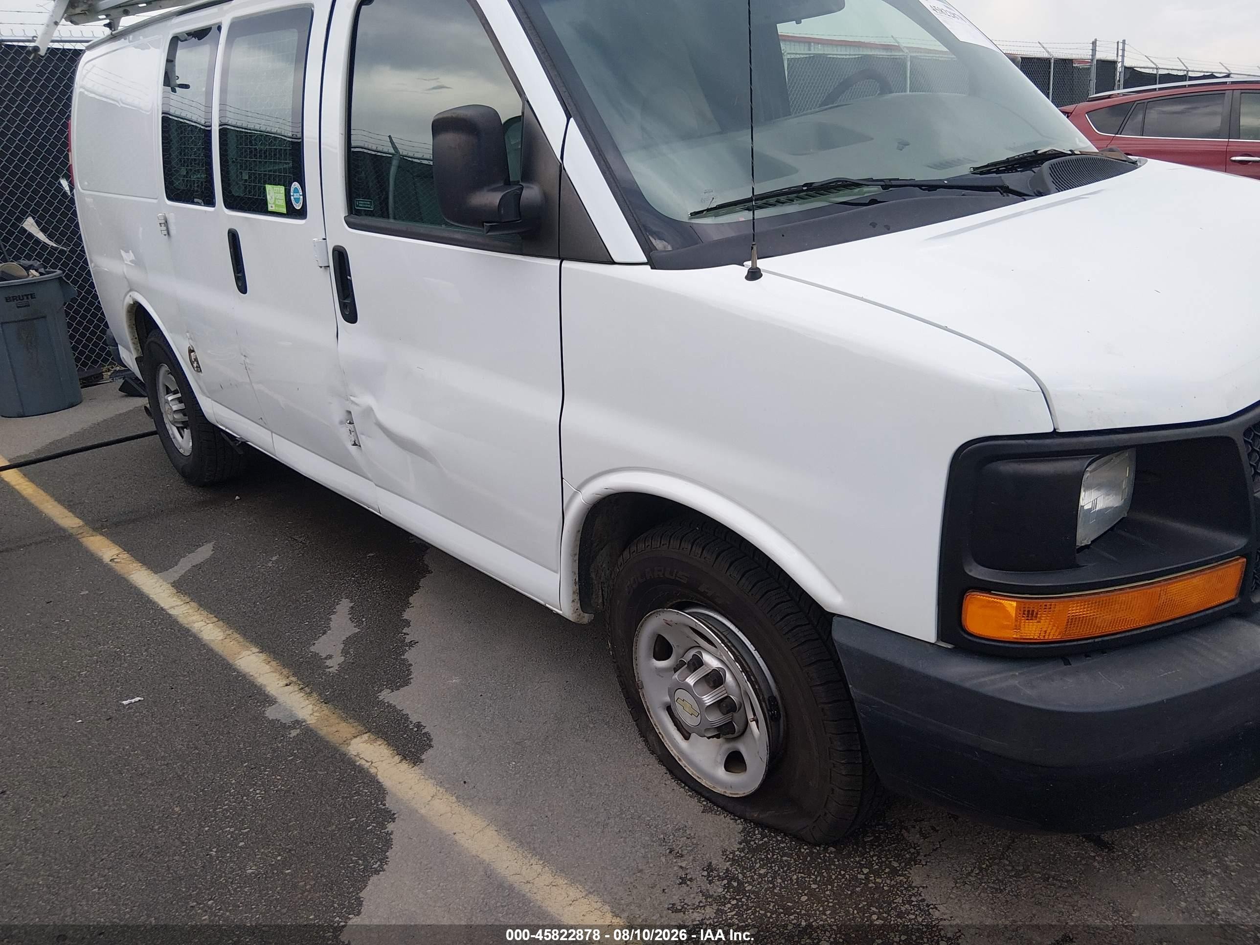 2013 Chevrolet Express 2500 Work Van White vin: 1GCWGFCA1D1146808