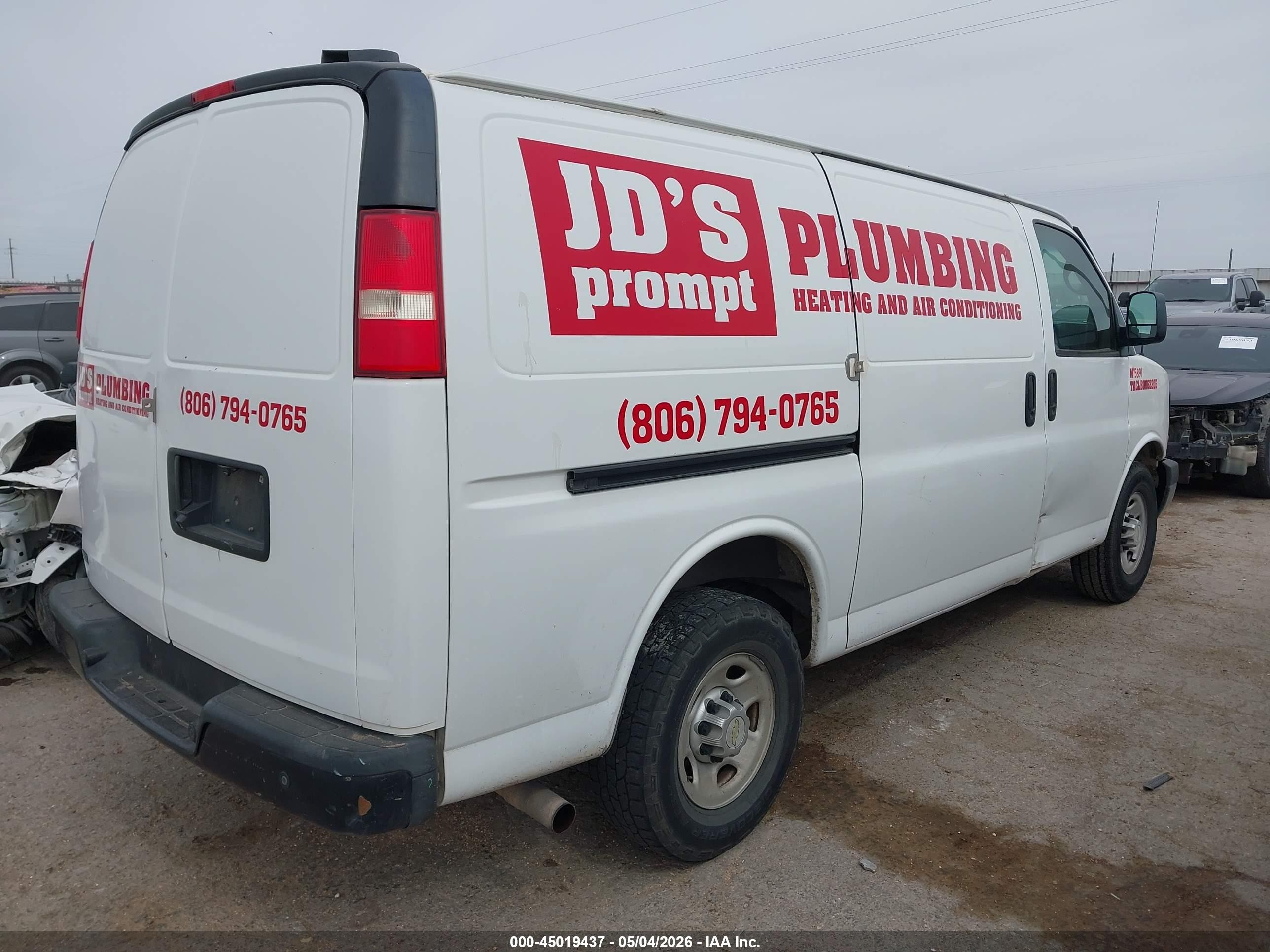 2014 Chevrolet Express 2500 Work Van Белый vin: 1GCWGFCA1E1147054