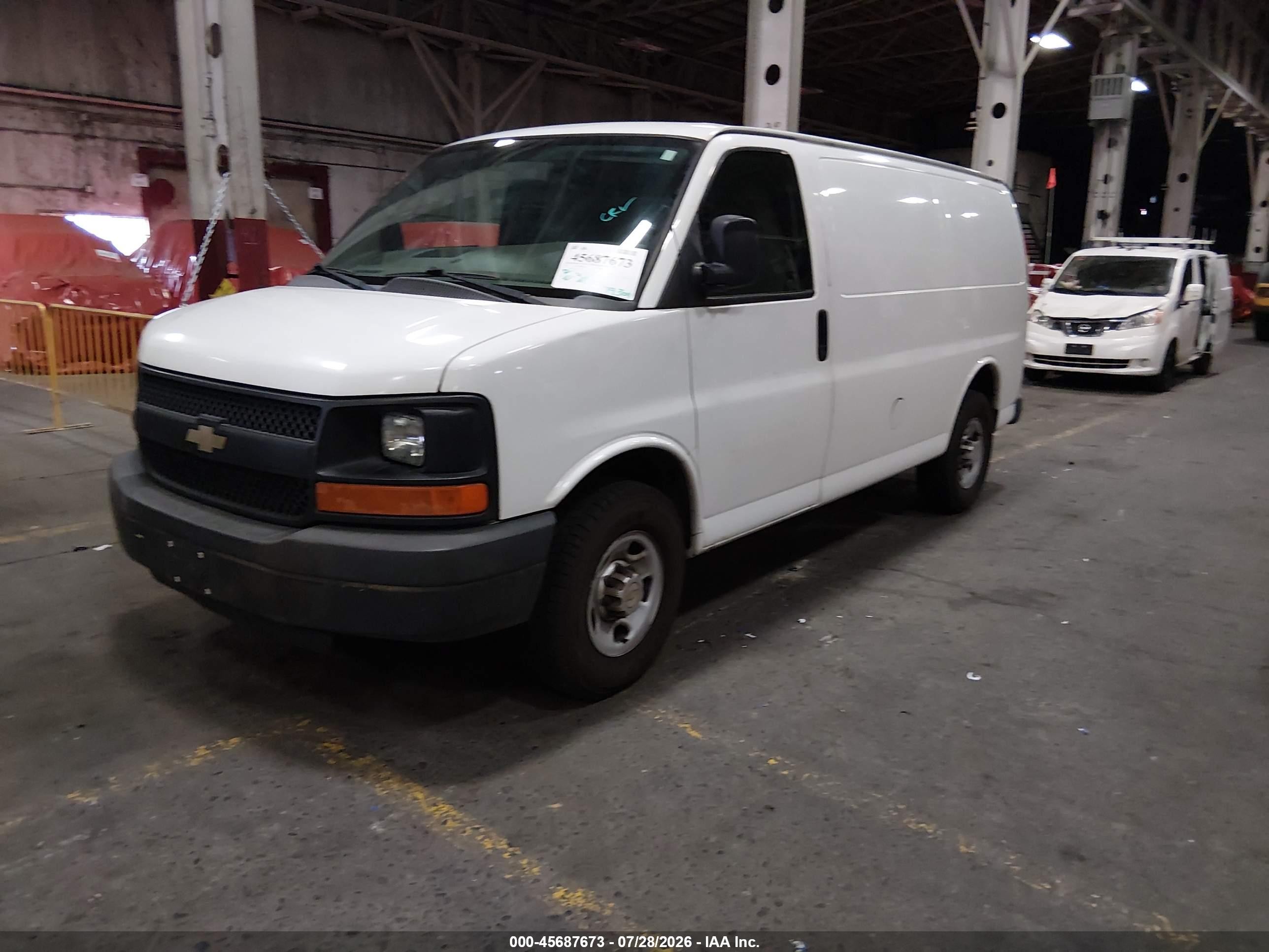 2014 Chevrolet Express 2500 Work Van White vin: 1GCWGFCA1E1151590
