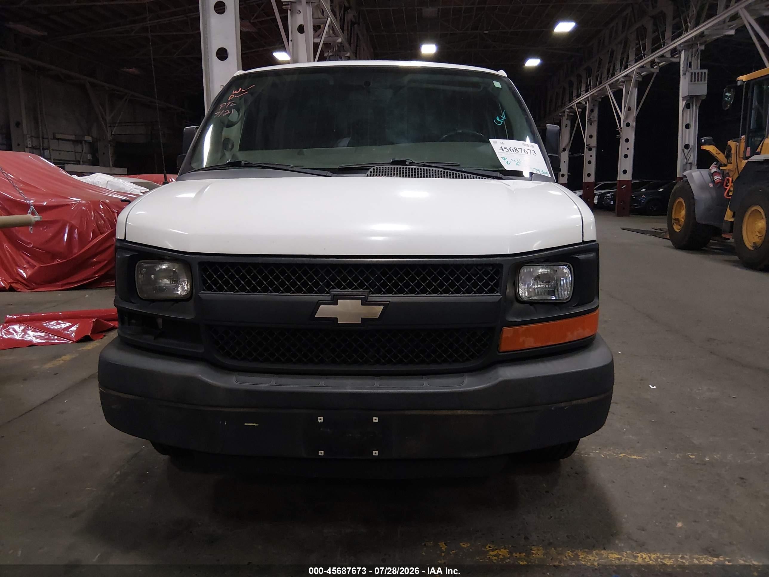 2014 Chevrolet Express 2500 Work Van White vin: 1GCWGFCA1E1151590
