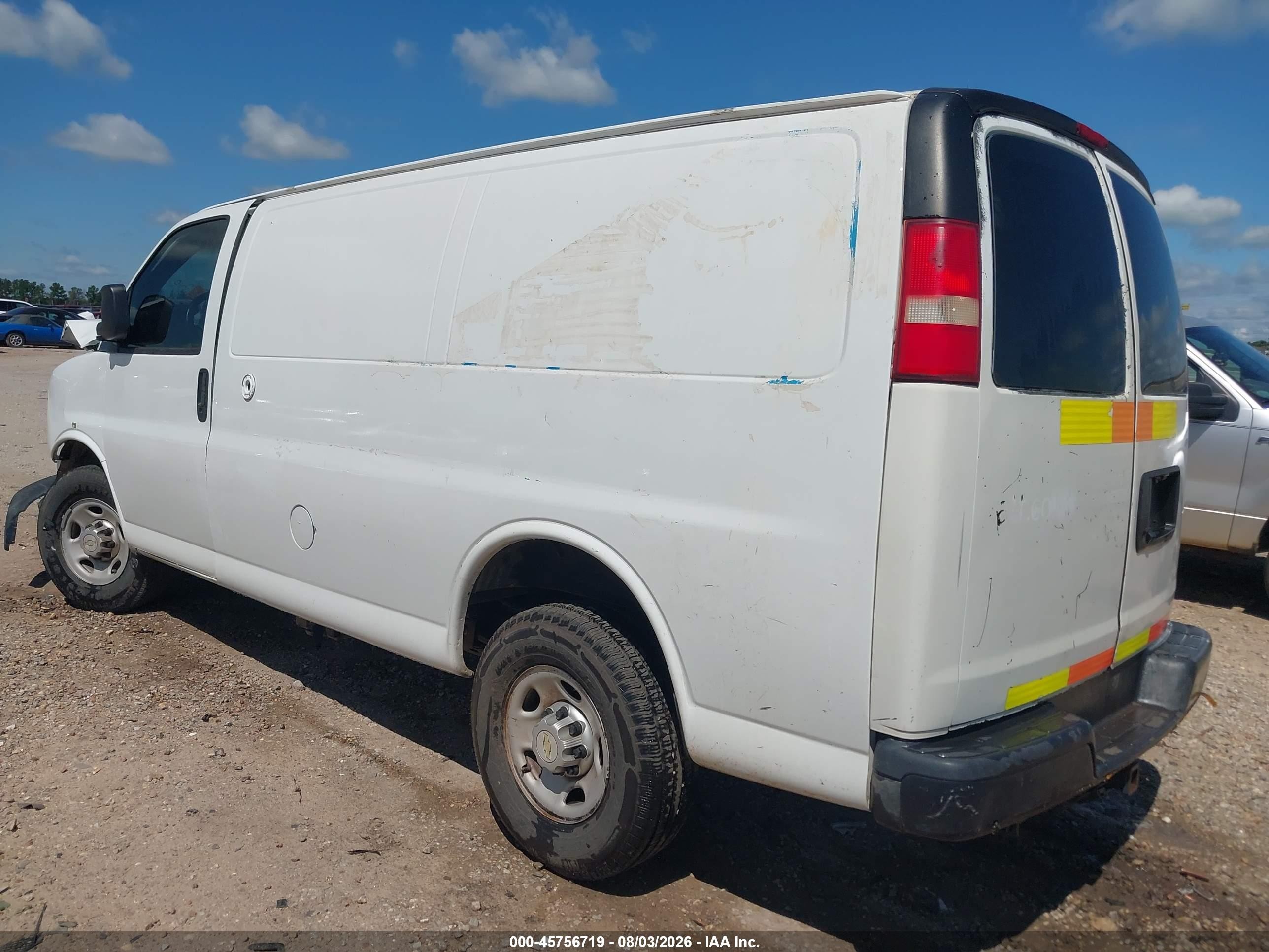 2013 Chevrolet Express 2500 Work Van White vin: 1GCWGFCA2D1902727