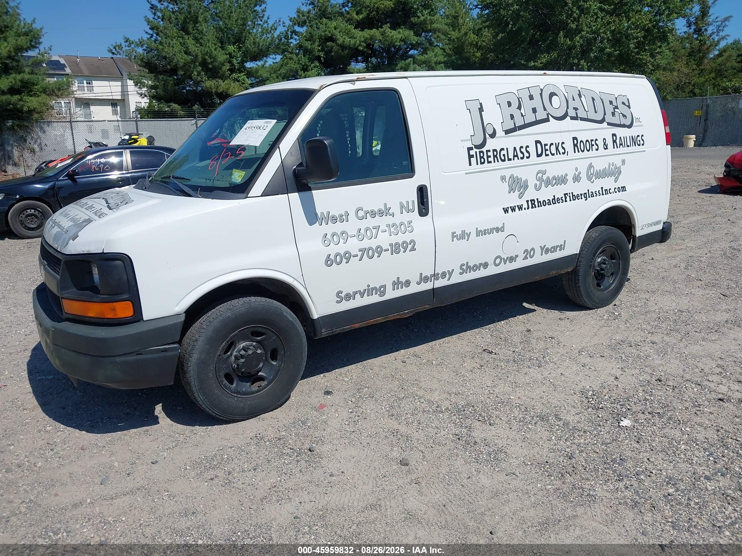 2011 Chevrolet Express 2500 Work Van White vin: 1GCWGFCA4B1100614