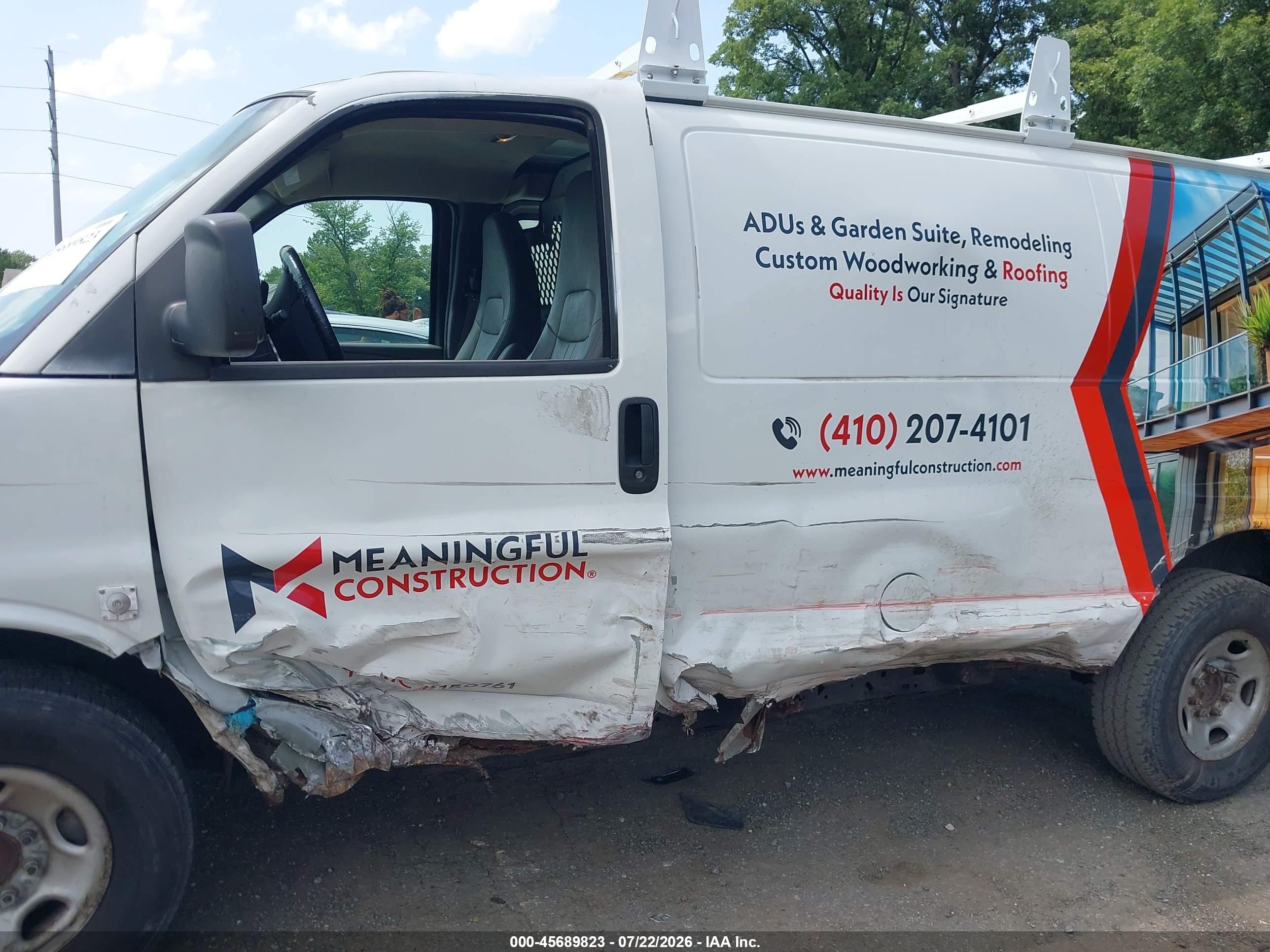 2011 Chevrolet Express 2500 Work Van White vin: 1GCWGFCA4B1187107