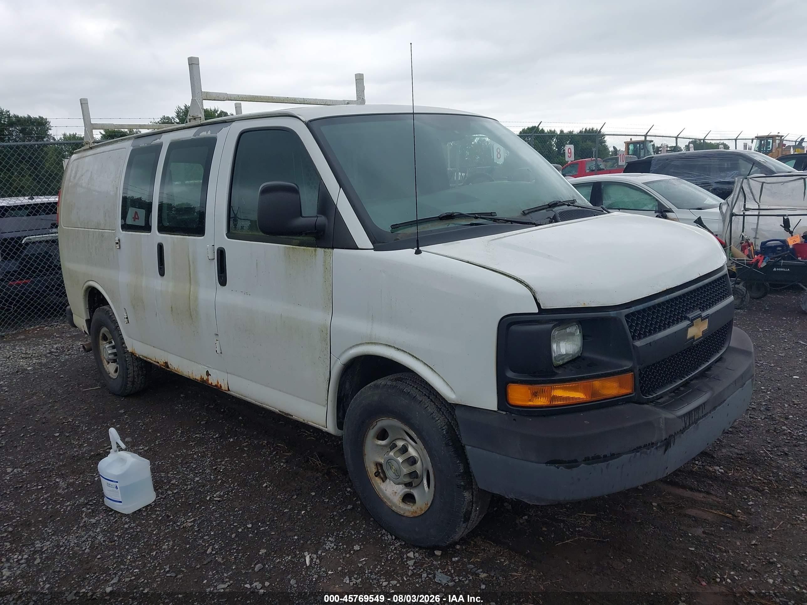 2013 Chevrolet Express 2500 Work Van White vin: 1GCWGFCA4D1105220