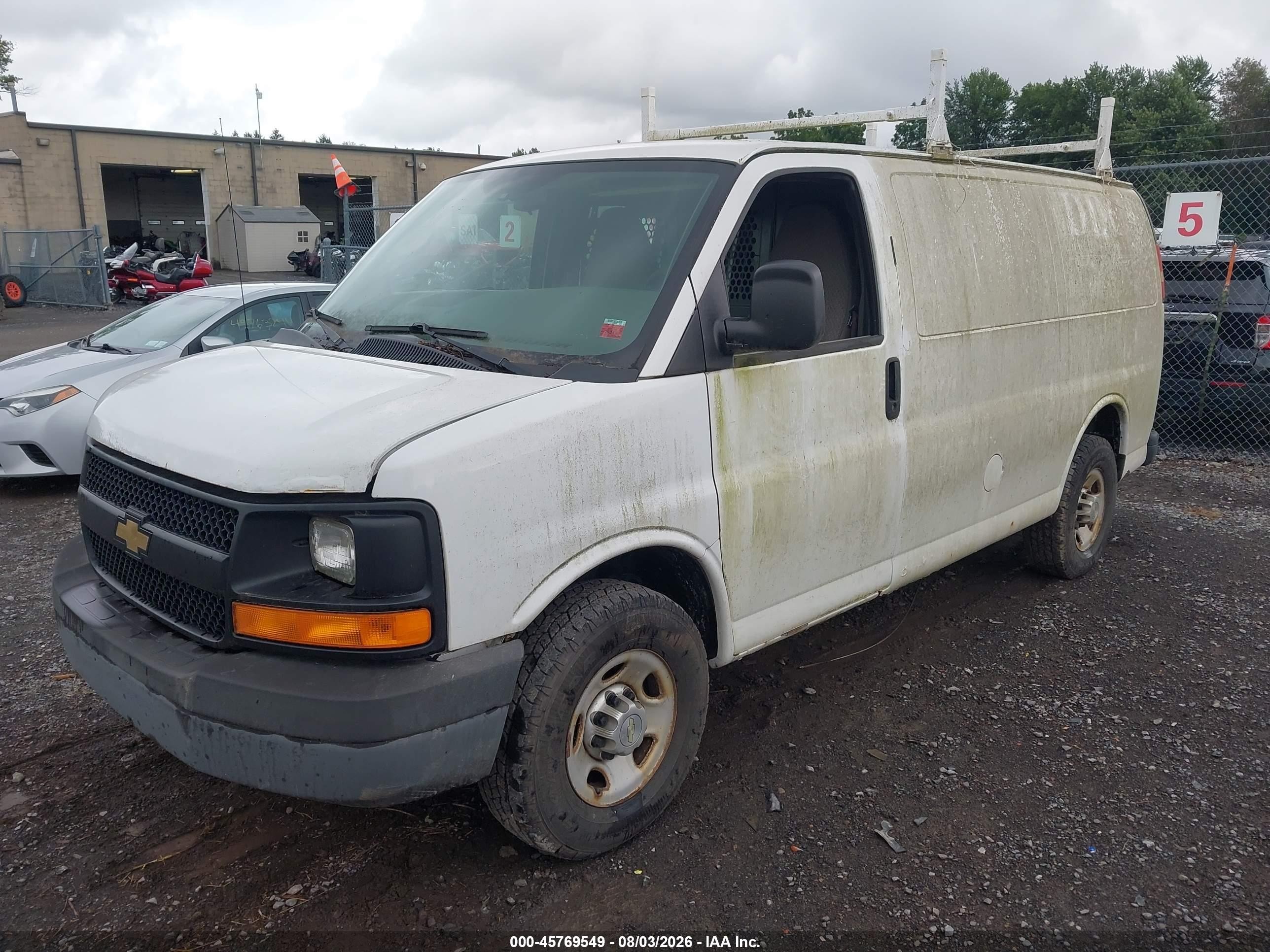 2013 Chevrolet Express 2500 Work Van White vin: 1GCWGFCA4D1105220