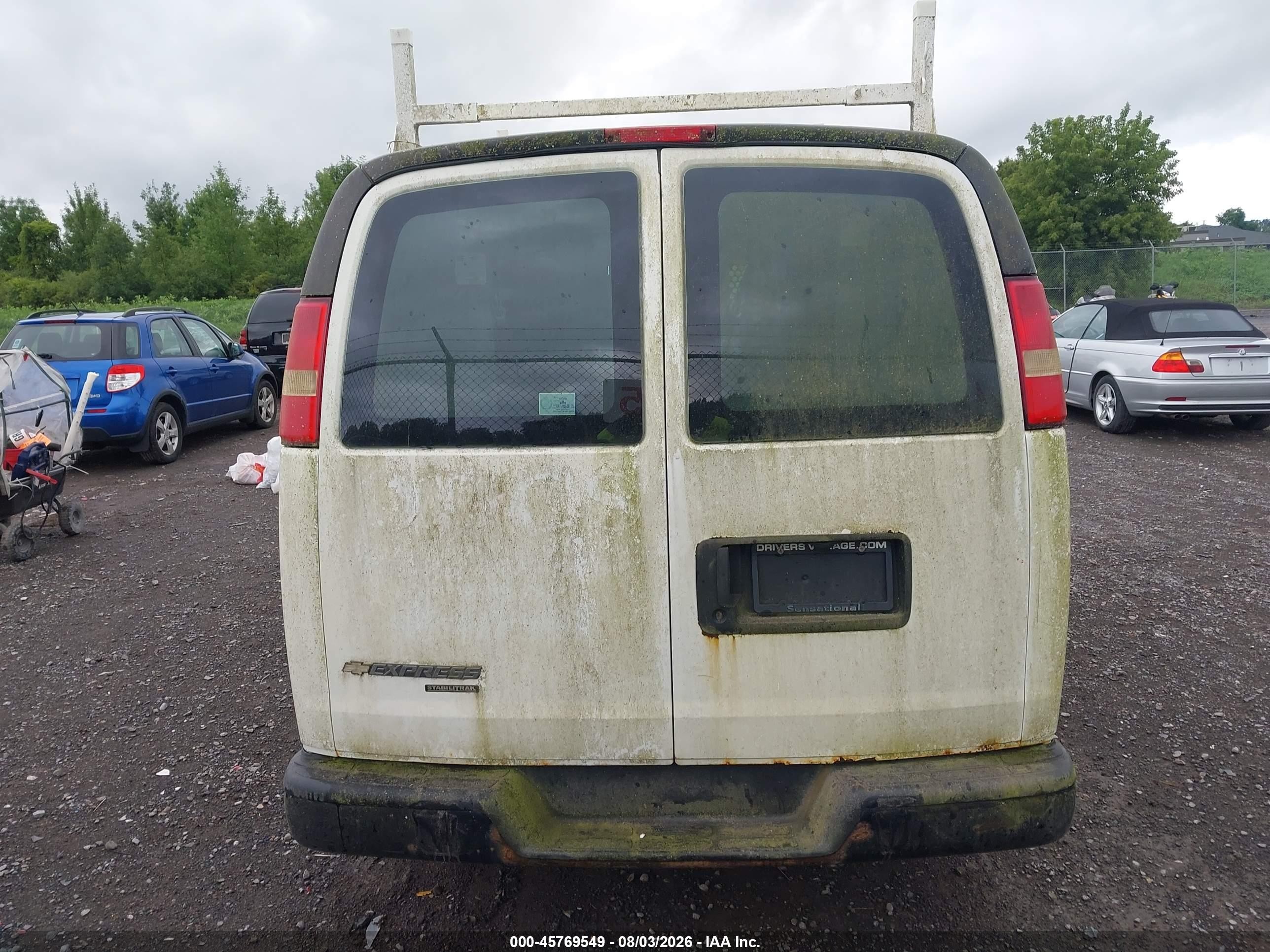 2013 Chevrolet Express 2500 Work Van White vin: 1GCWGFCA4D1105220