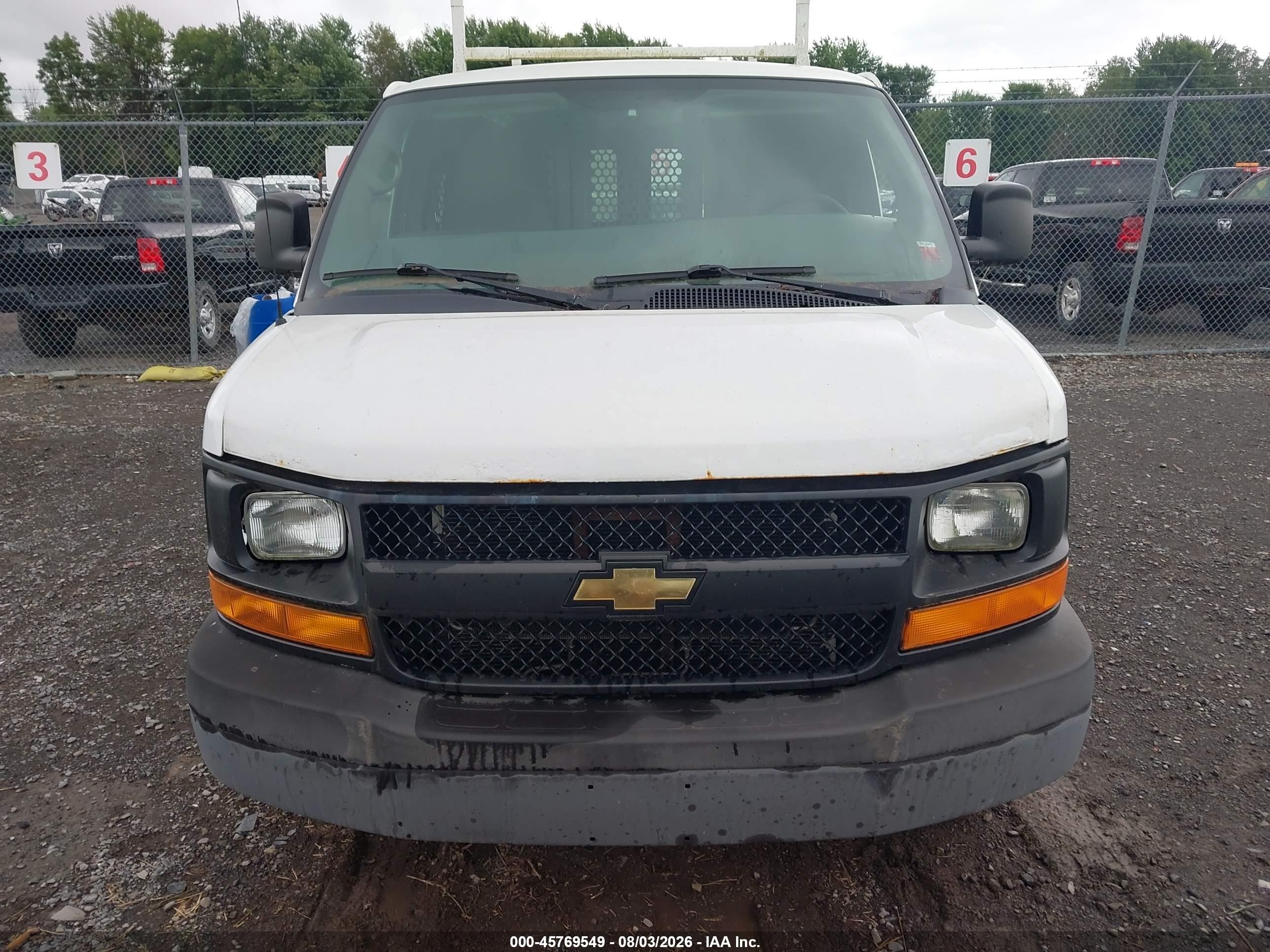 2013 Chevrolet Express 2500 Work Van White vin: 1GCWGFCA4D1105220