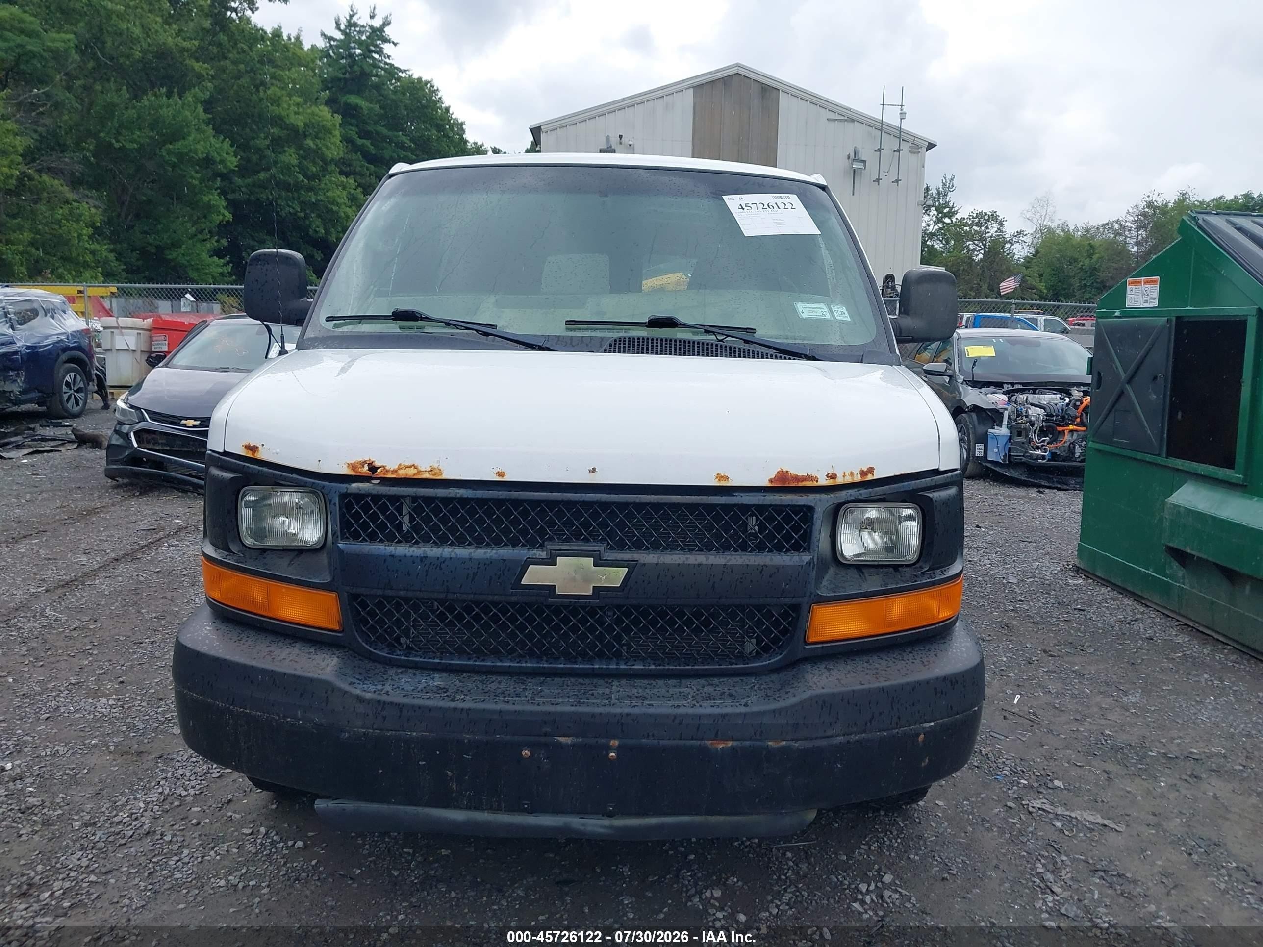 2013 Chevrolet Express 2500 Work Van White vin: 1GCWGFCA4D1122731