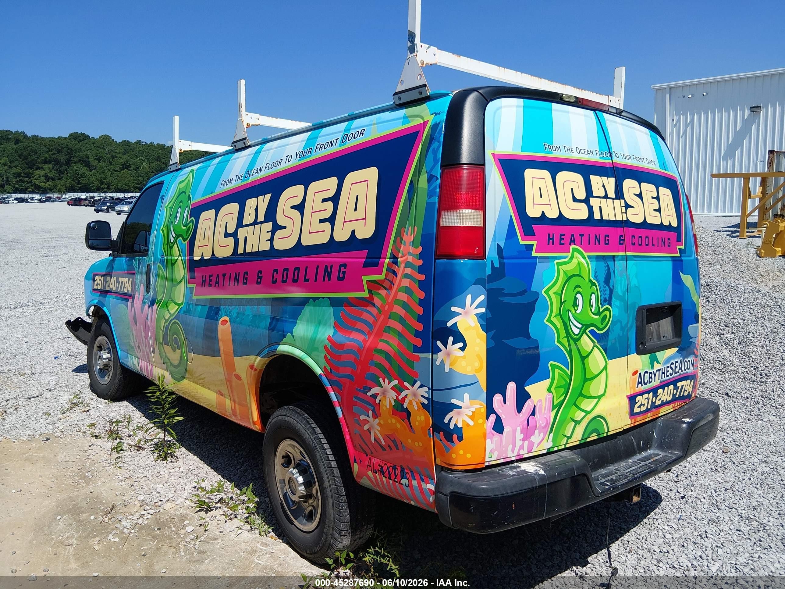 2011 Chevrolet Express 2500 Work Van Blue vin: 1GCWGFCA5B1164953