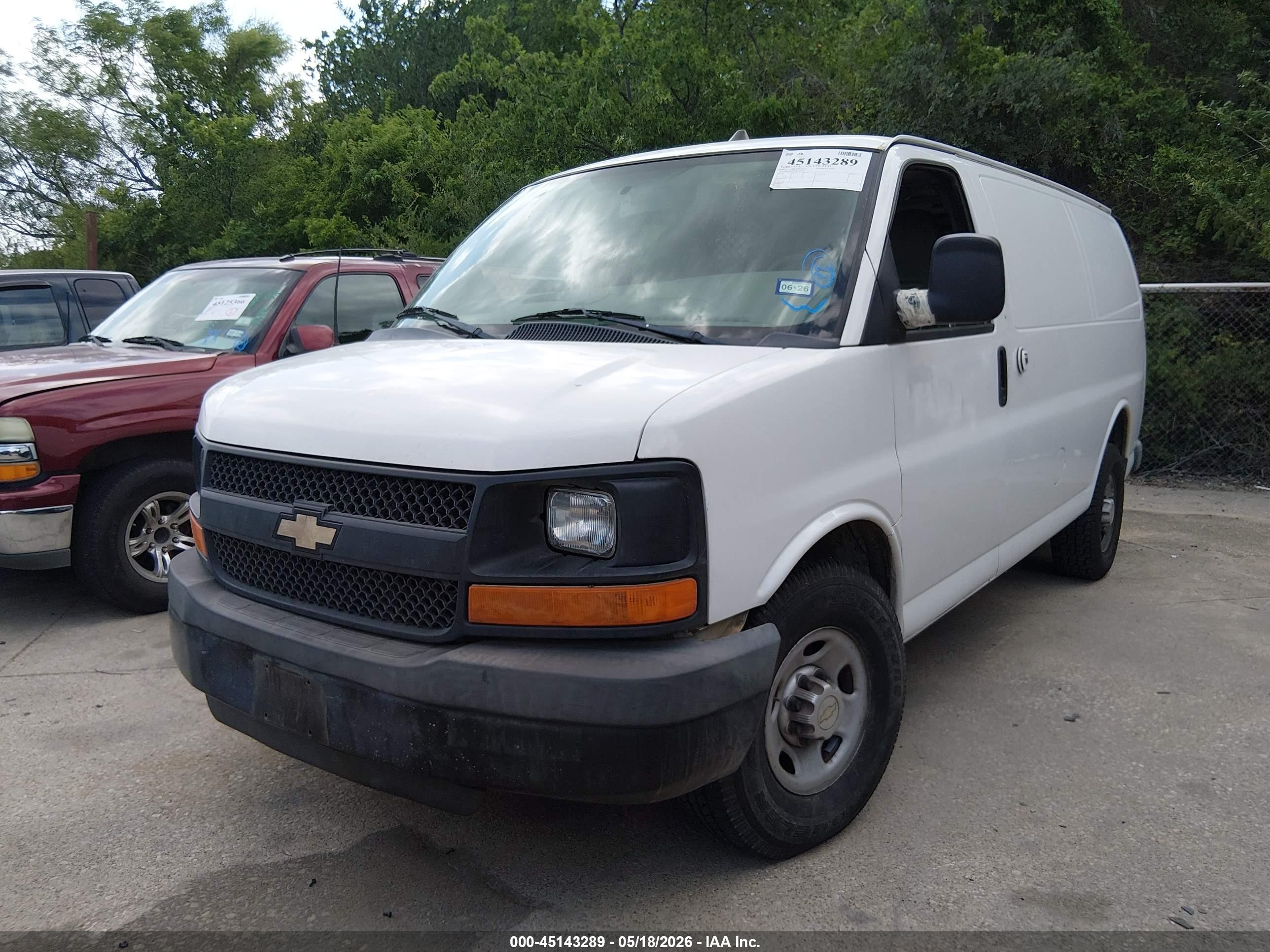 2013 Chevrolet Express 2500 Work Van White vin: 1GCWGFCA5D1192352