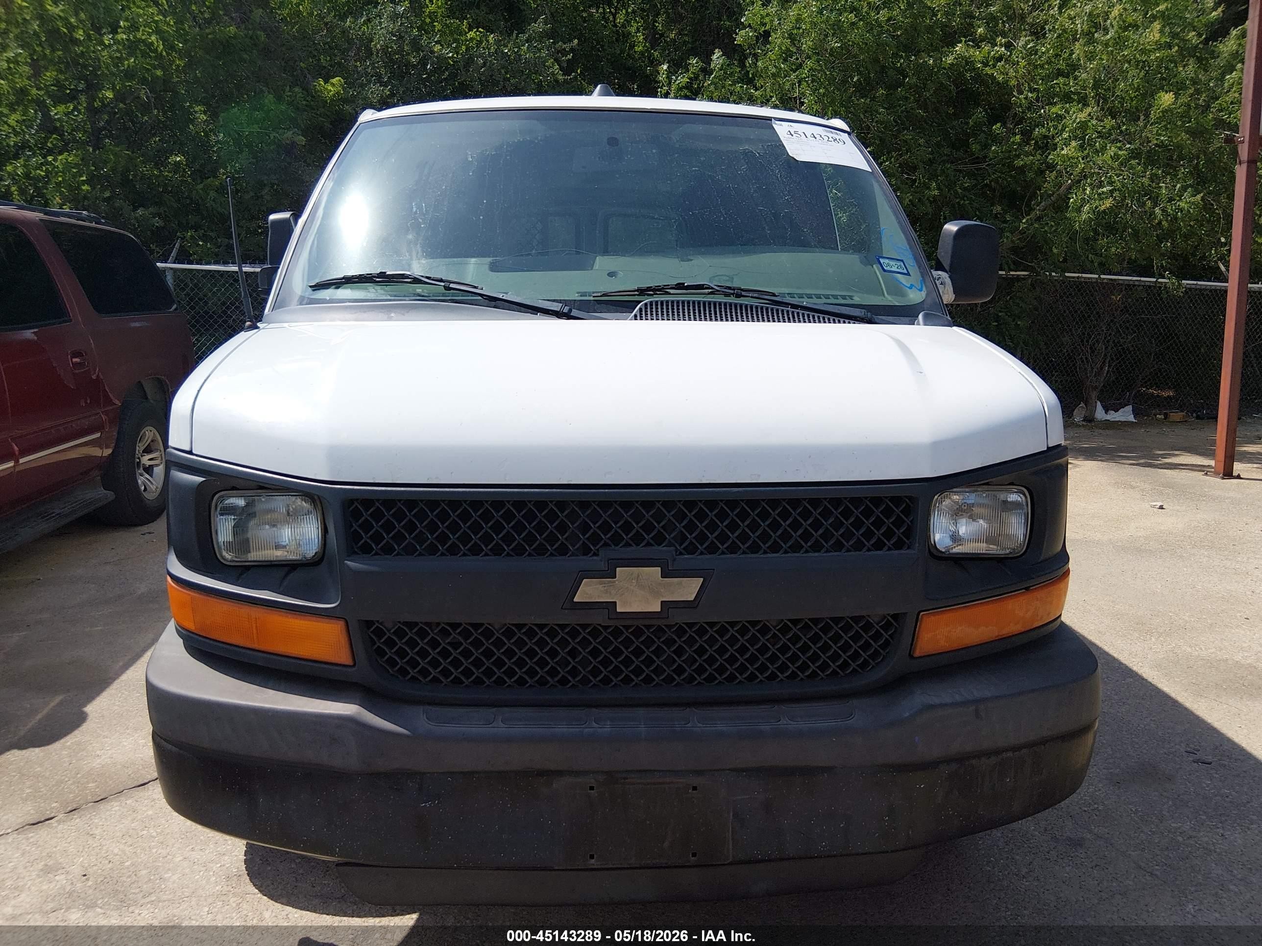 2013 Chevrolet Express 2500 Work Van White vin: 1GCWGFCA5D1192352
