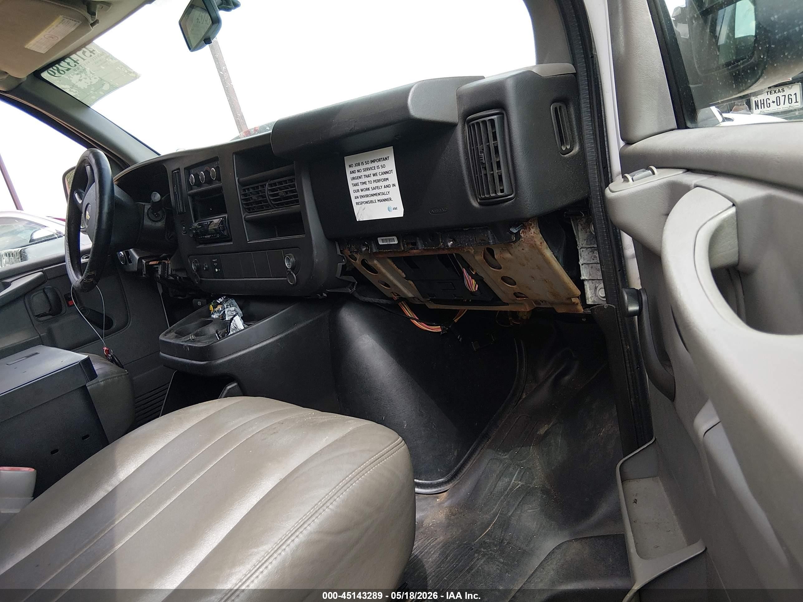 2013 Chevrolet Express 2500 Work Van White vin: 1GCWGFCA5D1192352
