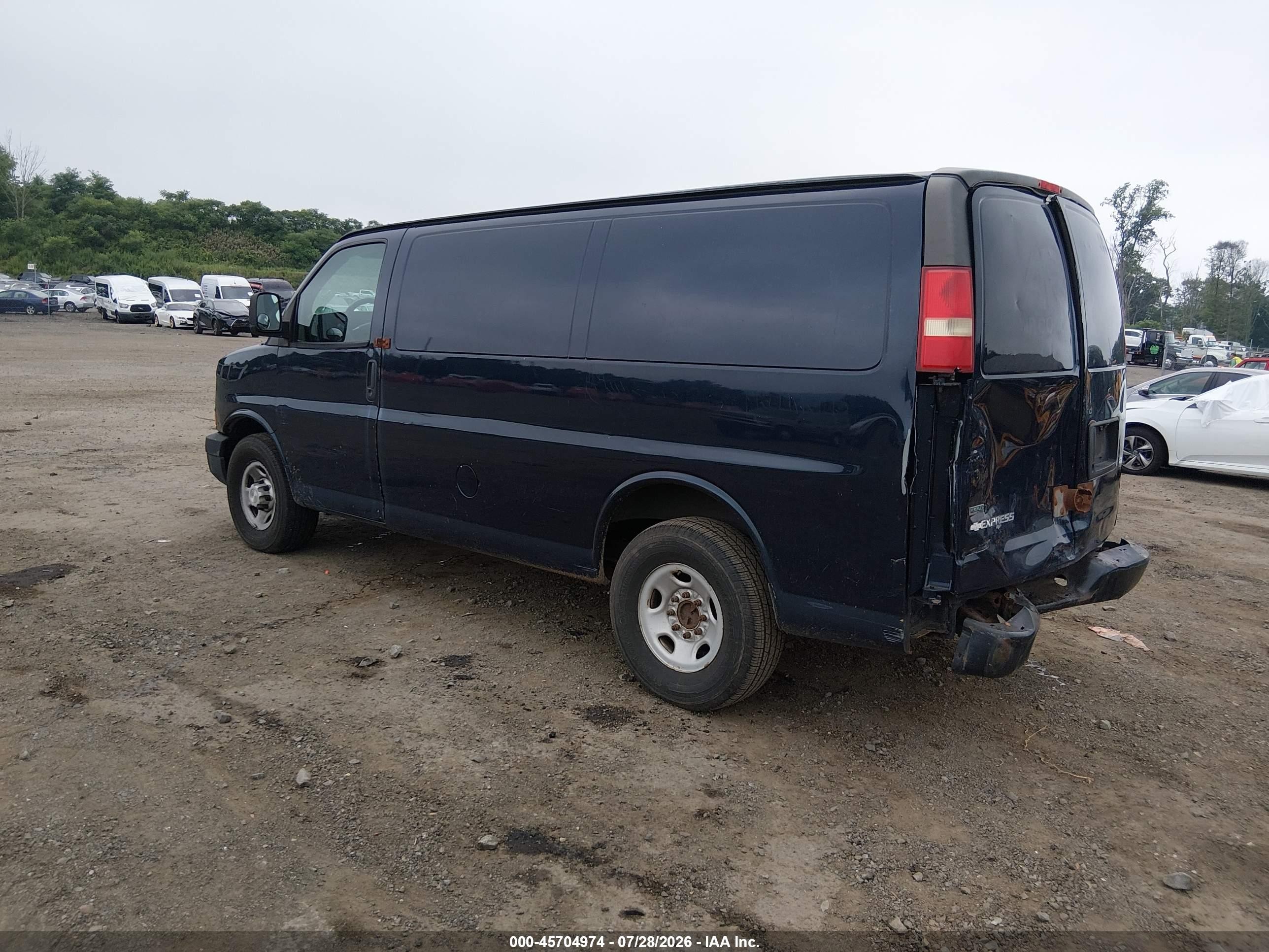 2011 Chevrolet Express 2500 Work Van Blue vin: 1GCWGFCA7B1155073