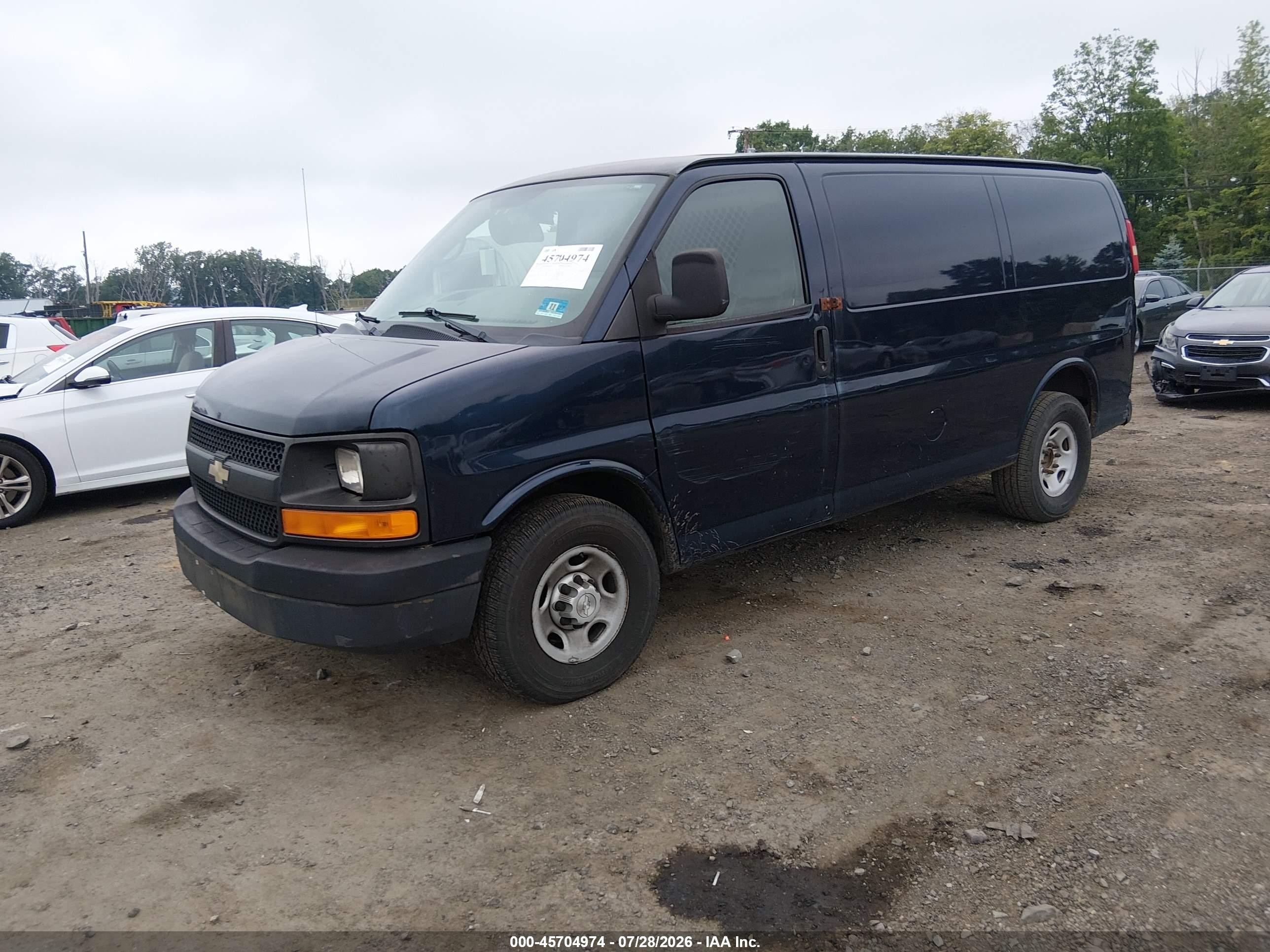 2011 Chevrolet Express 2500 Work Van Blue vin: 1GCWGFCA7B1155073