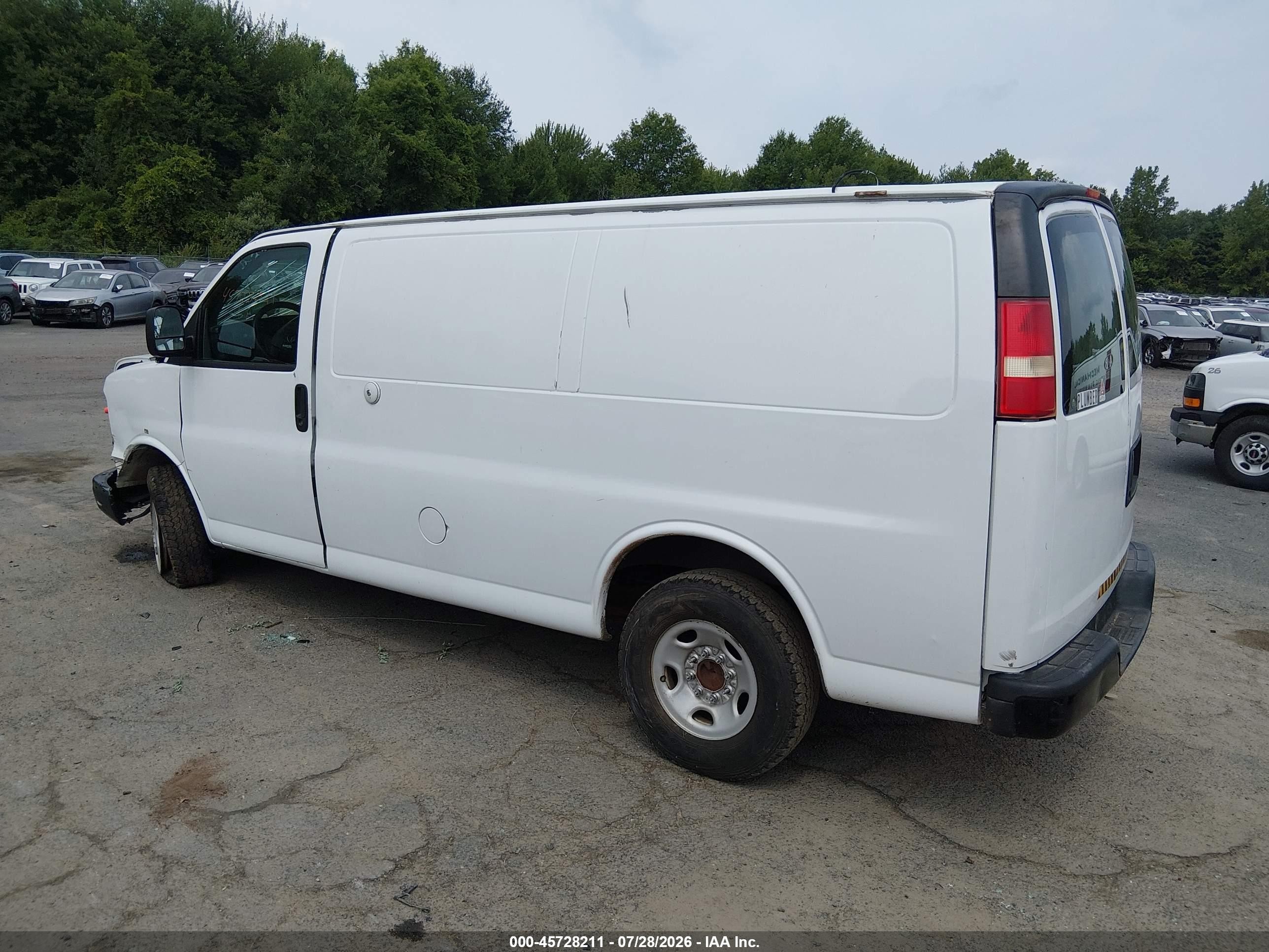 2012 Chevrolet Express 2500 Work Van White vin: 1GCWGFCA7C1197387