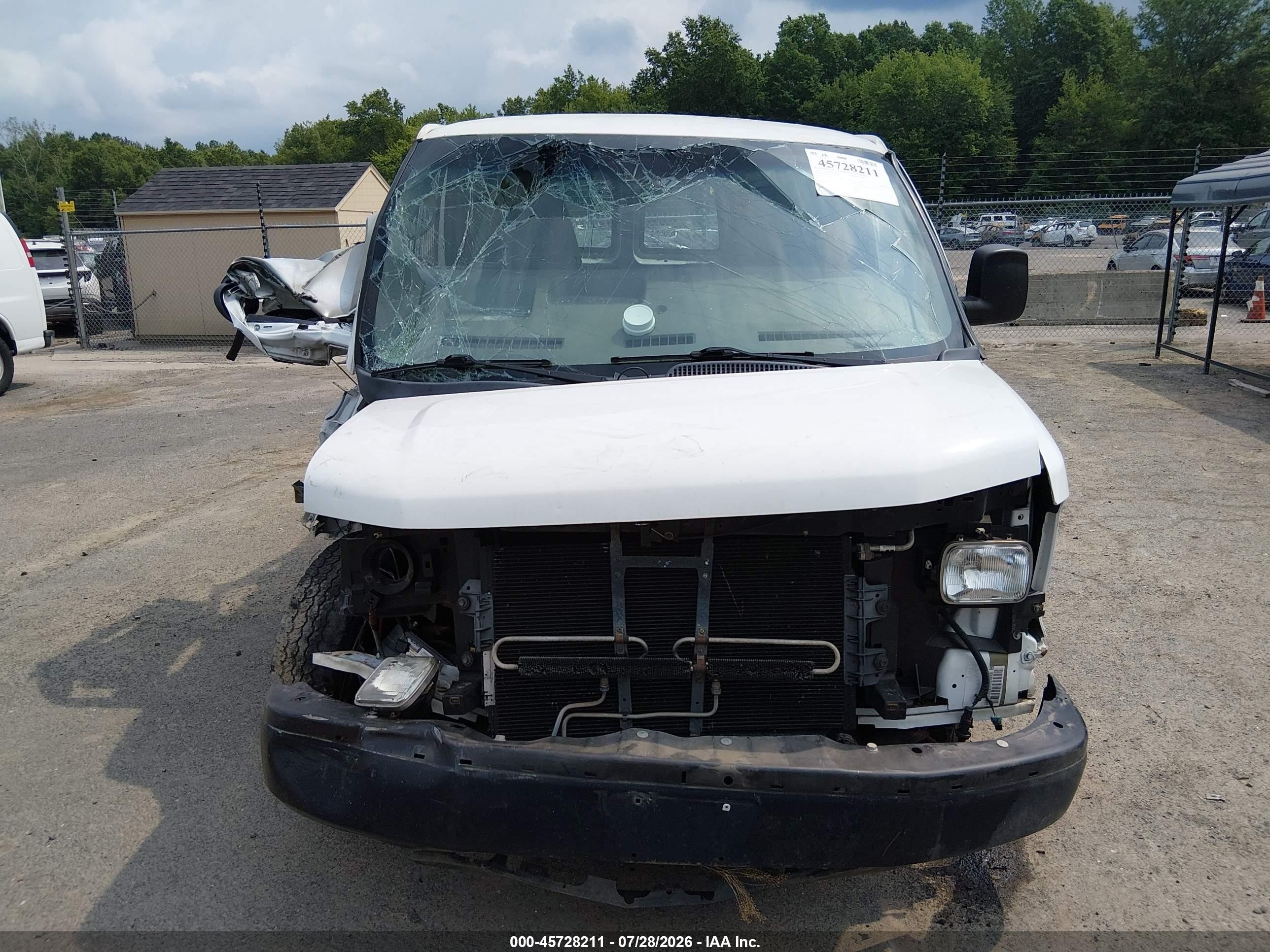 2012 Chevrolet Express 2500 Work Van White vin: 1GCWGFCA7C1197387