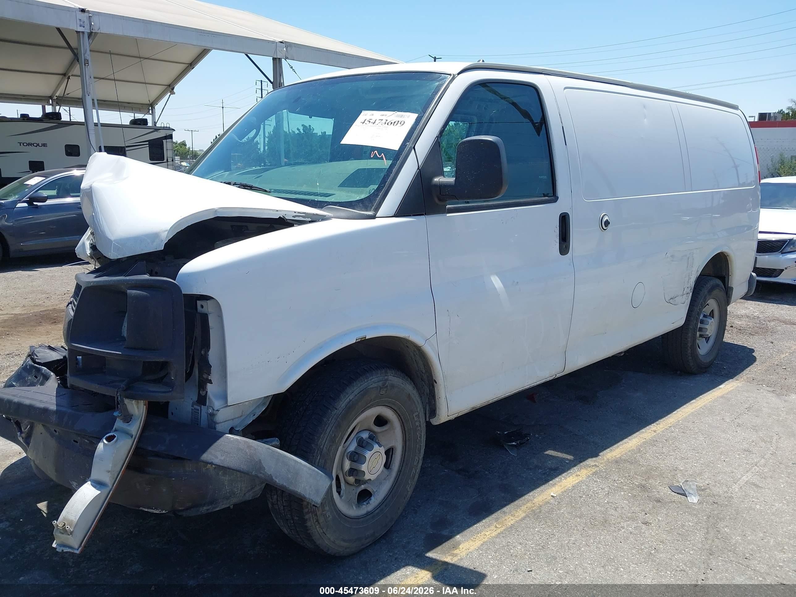 2013 Chevrolet Express 2500 Work Van White vin: 1GCWGFCA7D1903551