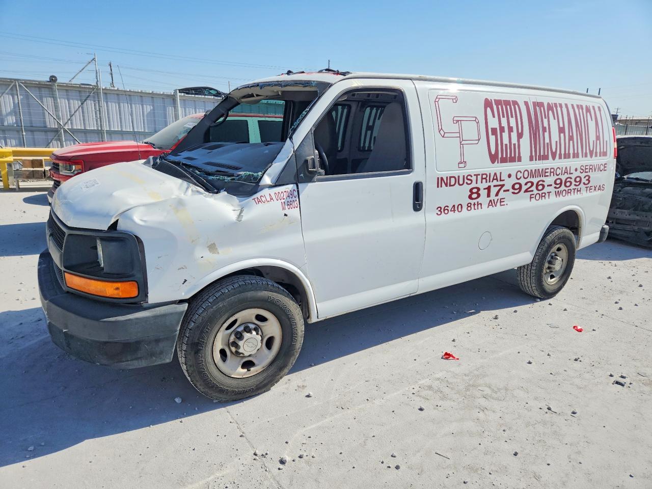 2014 Chevrolet Express G2500 White vin: 1GCWGFCA7E1211209
