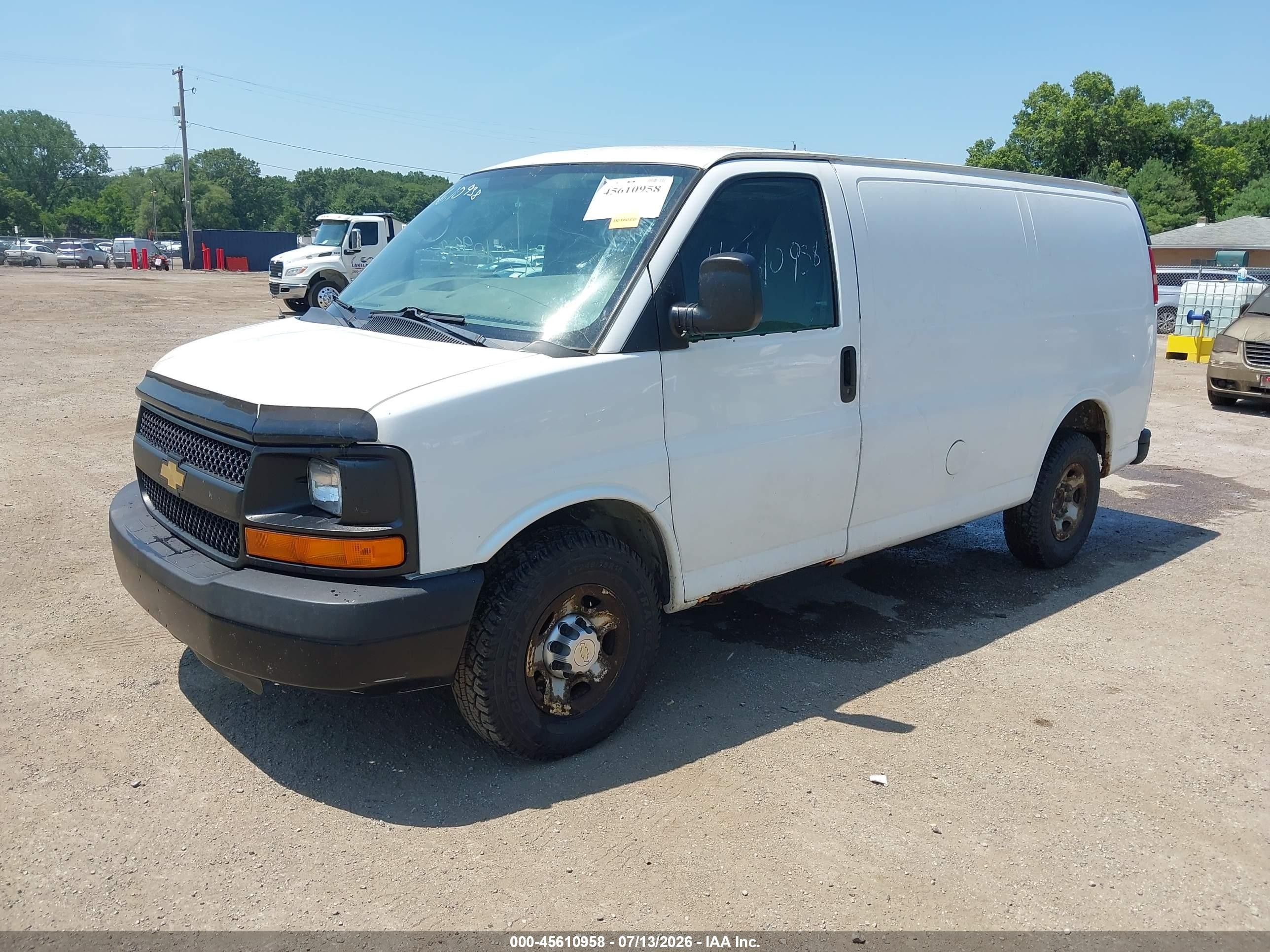 2012 Chevrolet Express 2500 Work Van White vin: 1GCWGFCA8C1163426