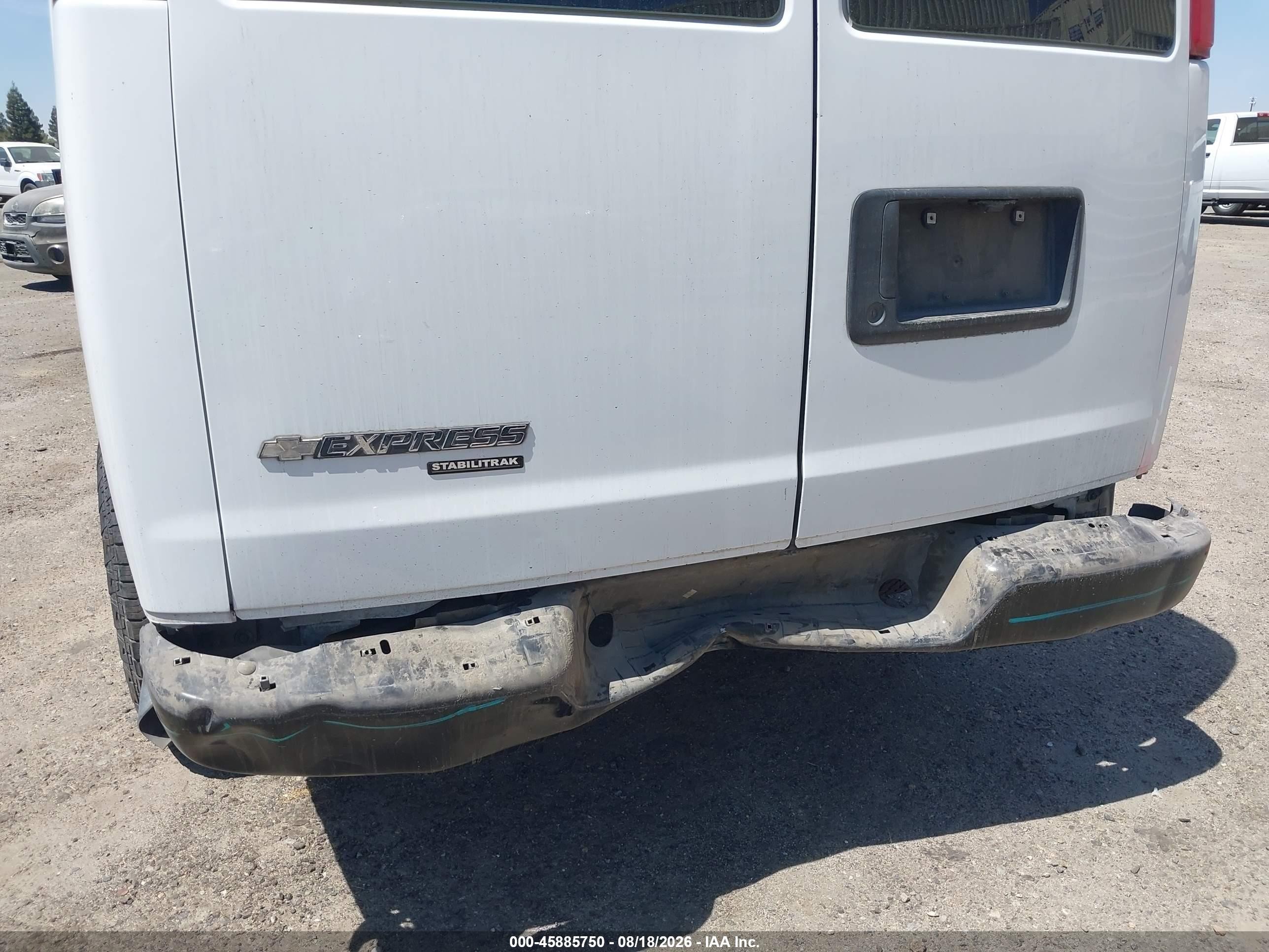 2014 Chevrolet Express 2500 Work Van White vin: 1GCWGFCA8E1182657