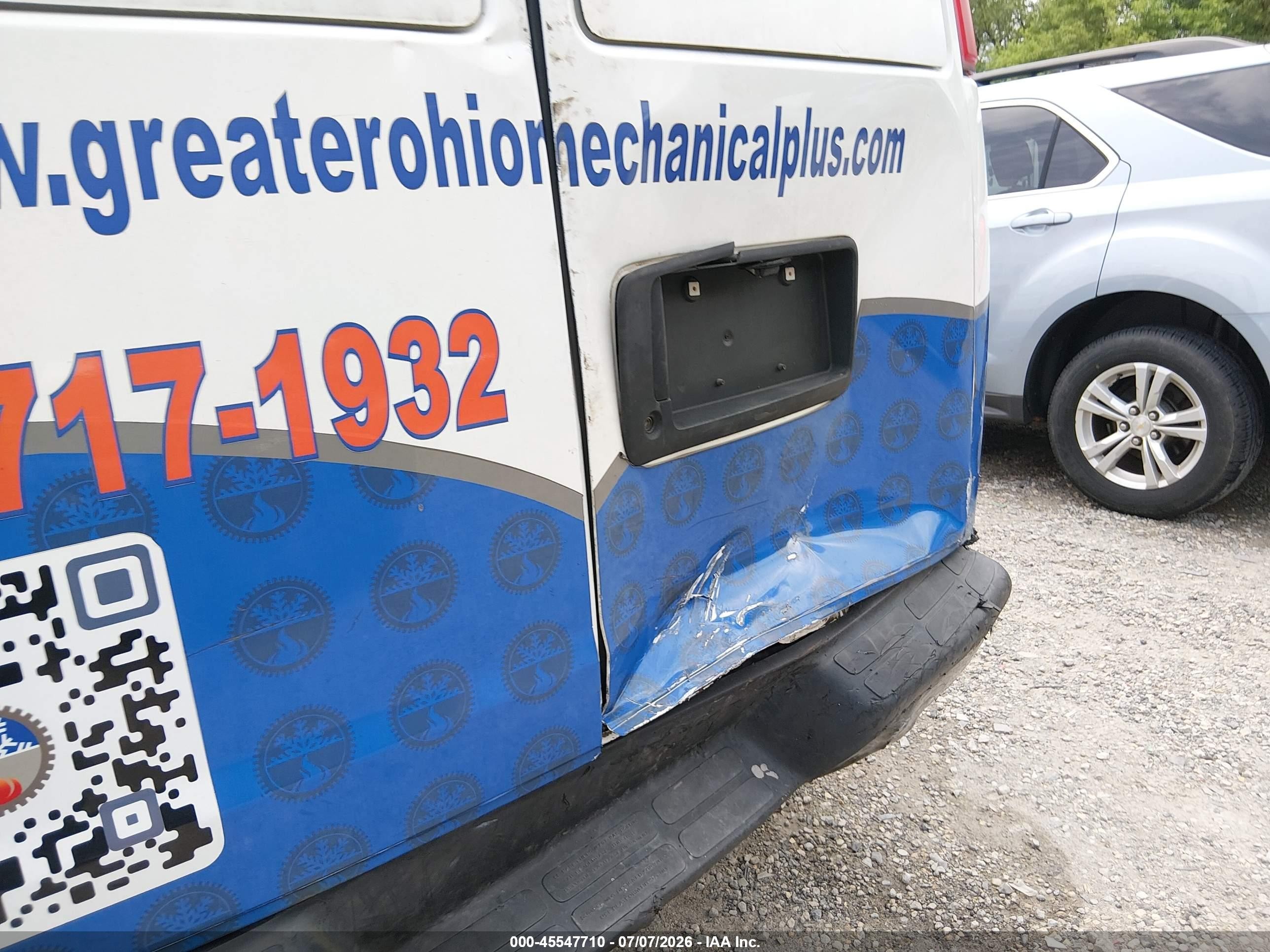 2014 Chevrolet Express 2500 Work Van White vin: 1GCWGFCA9E1163096