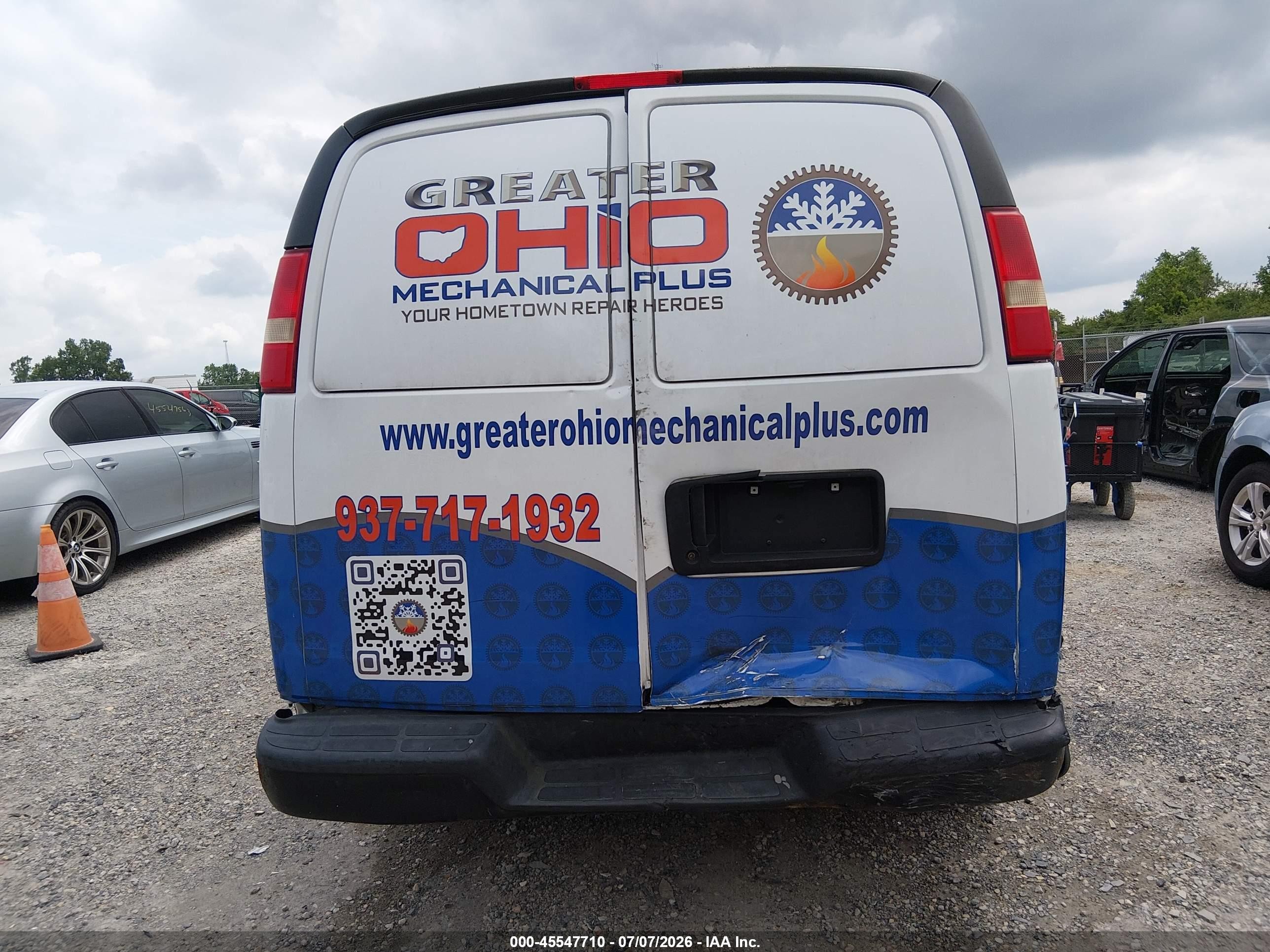 2014 Chevrolet Express 2500 Work Van White vin: 1GCWGFCA9E1163096