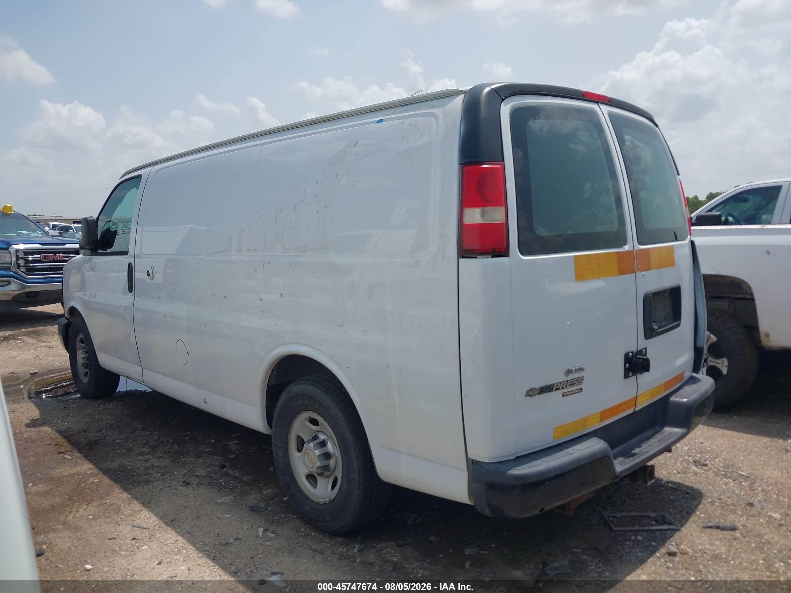 2013 Chevrolet Express 2500 Work Van White vin: 1GCWGFCB1D1902548