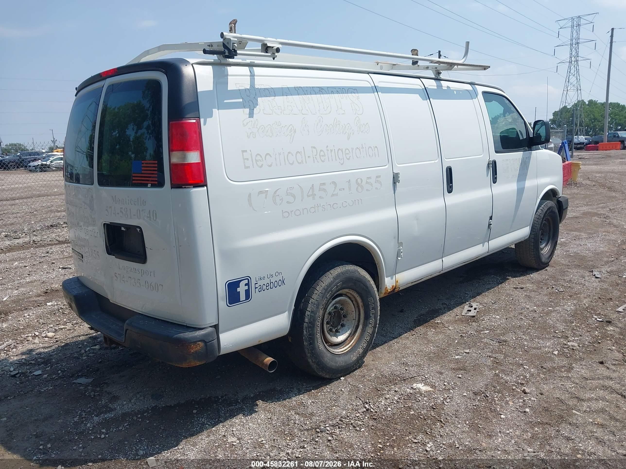 2015 Chevrolet Express 2500 Work Van White vin: 1GCWGFCF0F1283107