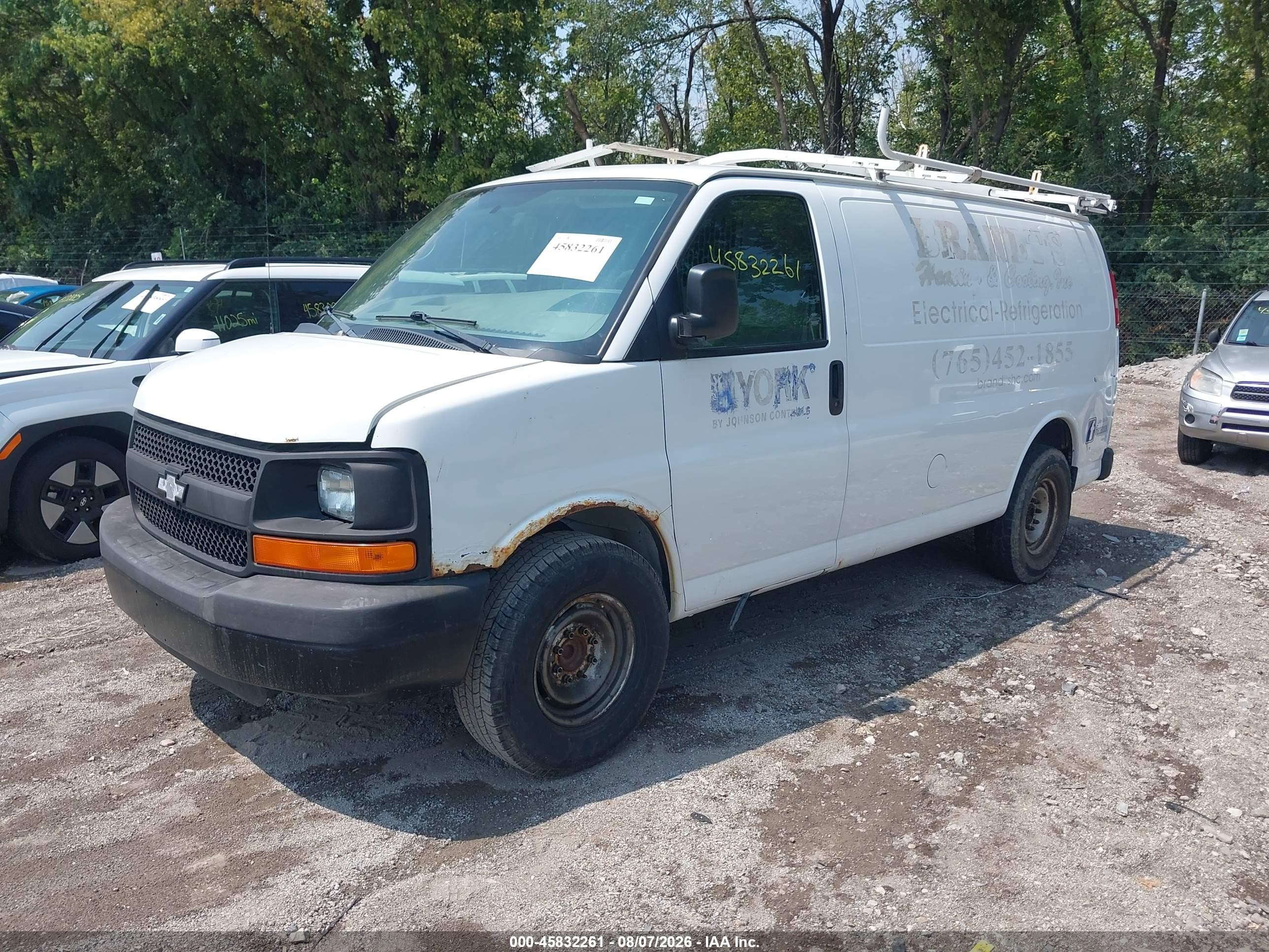 2015 Chevrolet Express 2500 Work Van White vin: 1GCWGFCF0F1283107