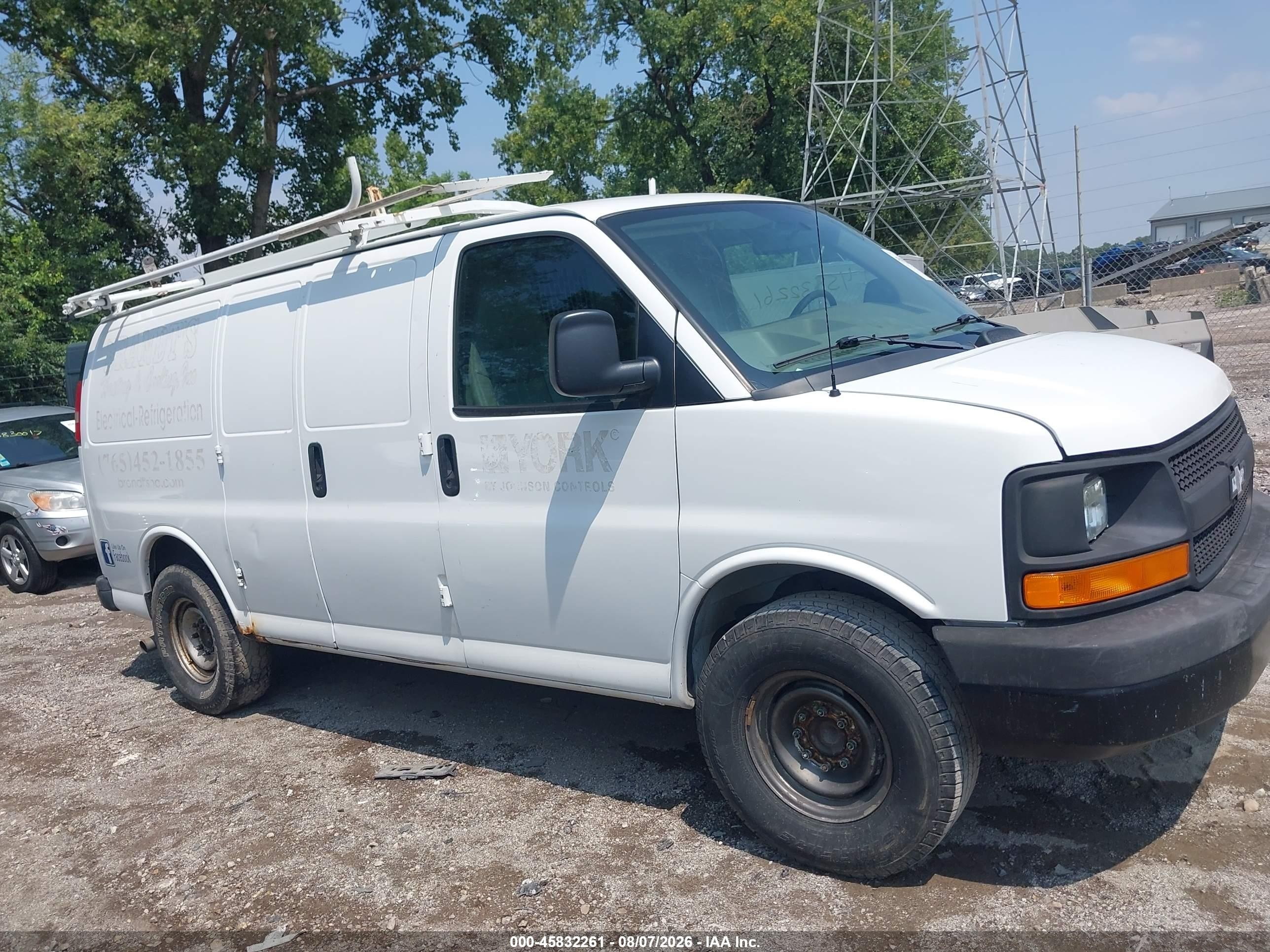 2015 Chevrolet Express 2500 Work Van White vin: 1GCWGFCF0F1283107