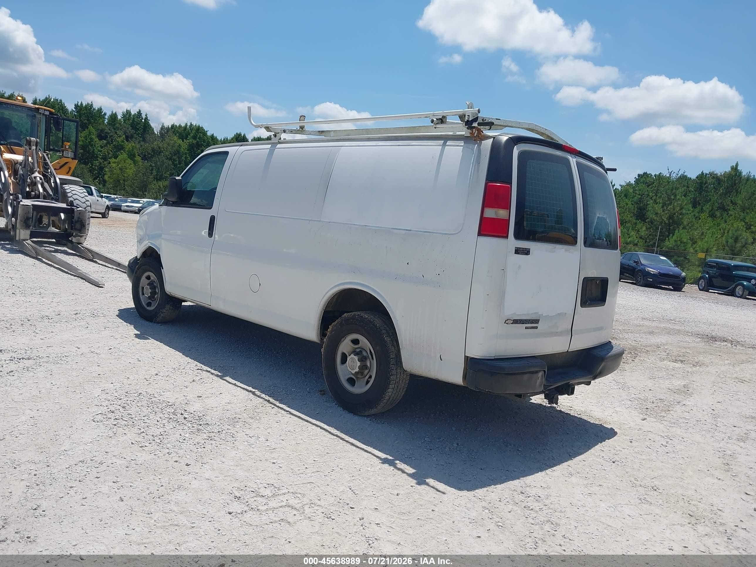 2015 Chevrolet Express 2500 Work Van White vin: 1GCWGFCF2F1157430